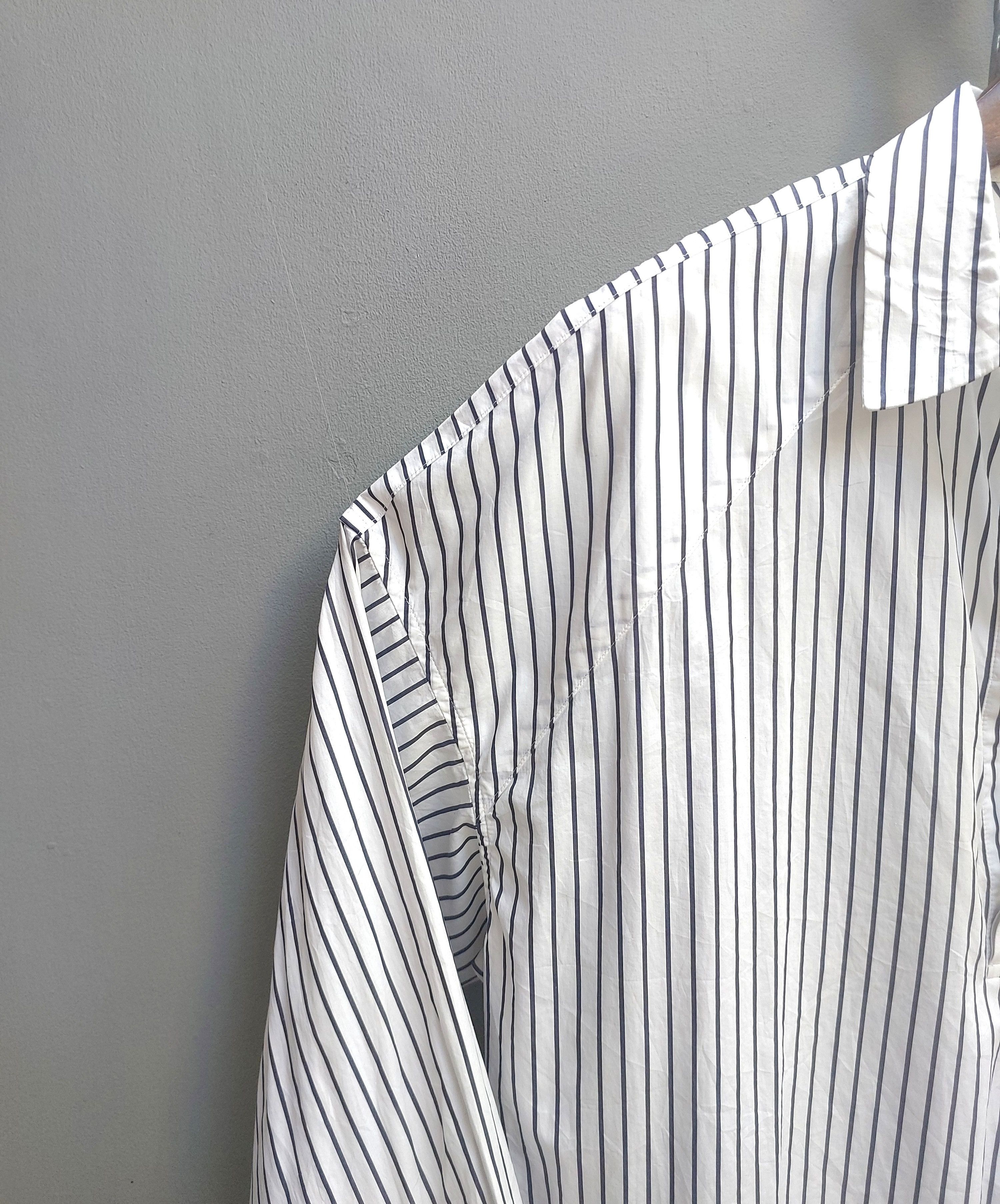 Juun.J Juun.J Oversized Pinstripe Popover Shirt Size US S / EU 44-46 / 1 - 4 Thumbnail
