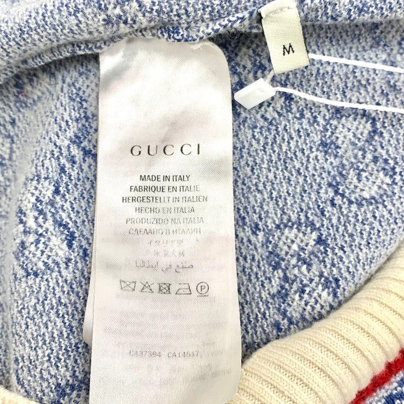 Gucci Gucci Blue logo jacquad full-print wool single-breasted lon Size M / US 6-8 / IT 42-44 - 7 Thumbnail