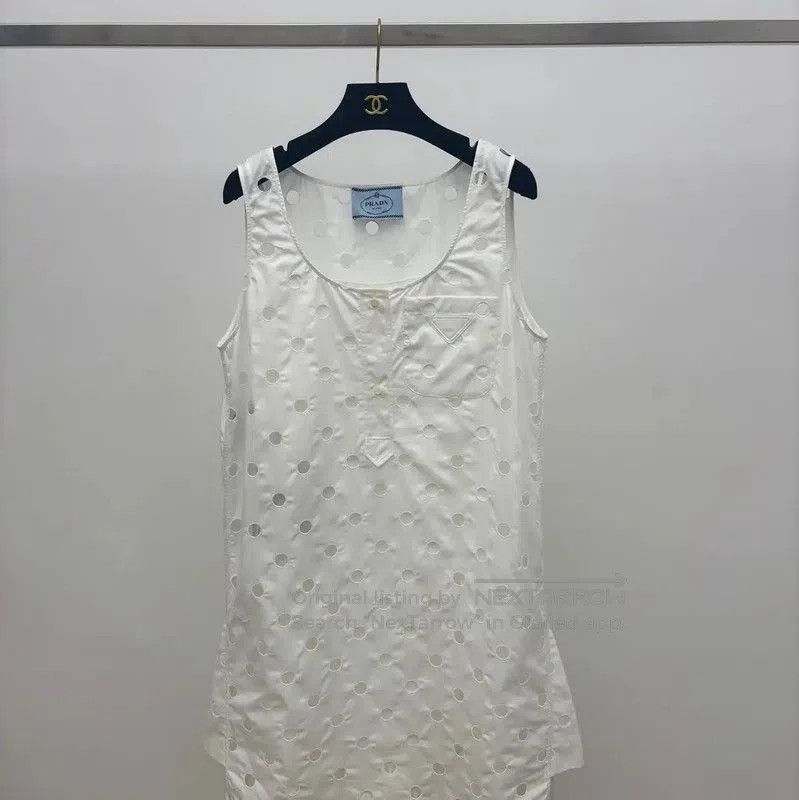 Prada Prada White Women's Dress with Cutouts. Size M / US 6-8 / IT 42-44 - 1 Thumbnail