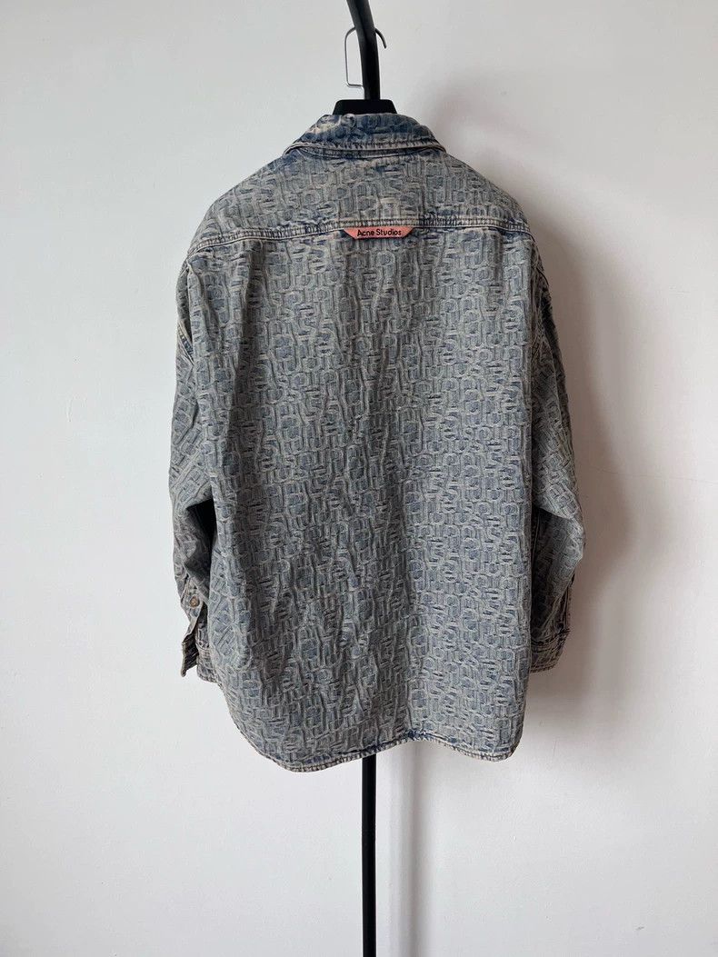 Acne Studios Acne Studios Multicolored pointed-neck loose denim shirt Size US XS / EU 42 / 0 - 2 Thumbnail