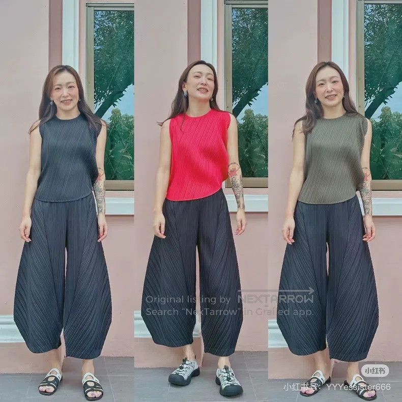 Issey Miyake Issey Miyake Tropical Fruit Red Round-Hem Top Size L / US 10 / IT 46 - 4 Thumbnail