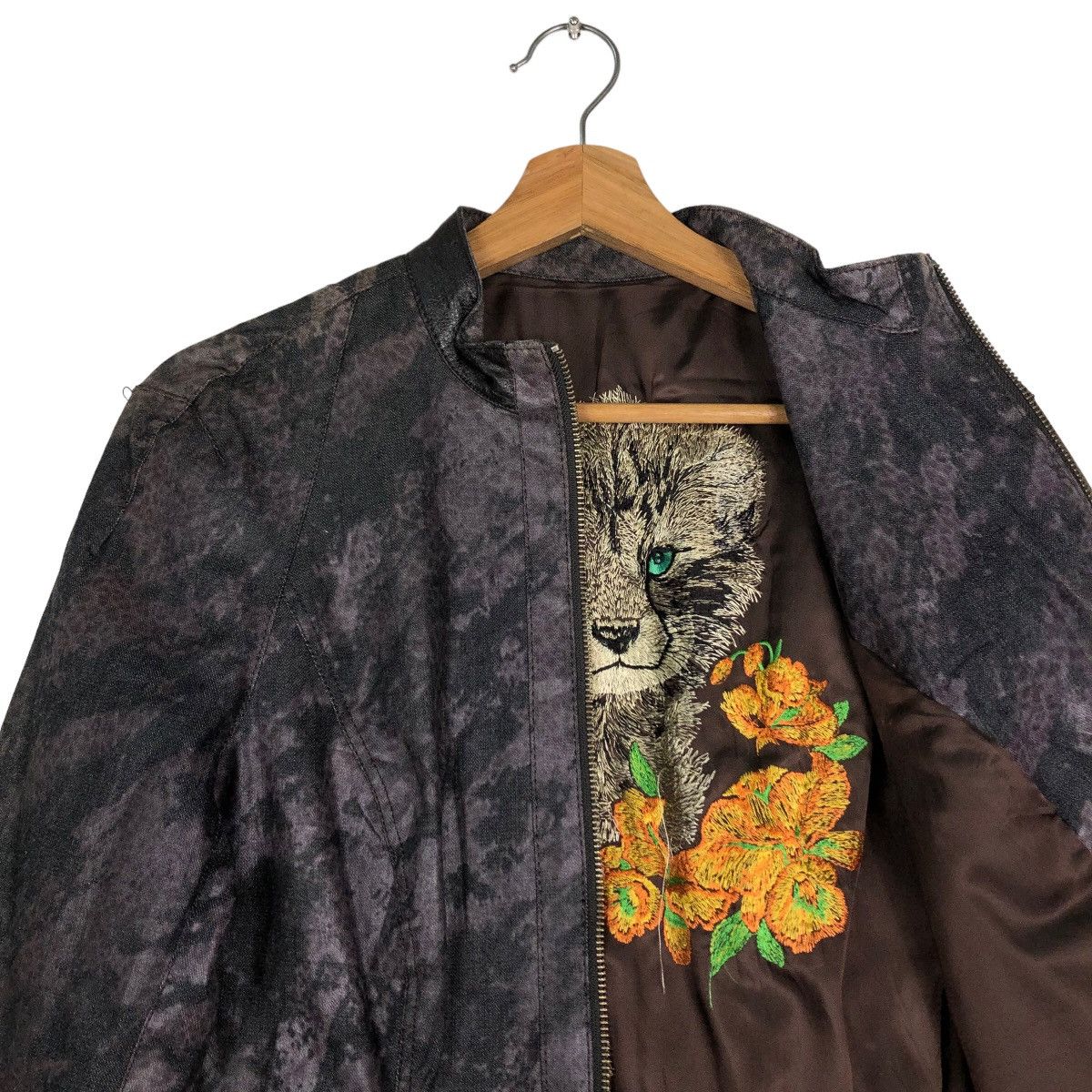 Japanese Brand 🔥Vintage Biker Jacket Bondage Design Embroidered Cat Size US M / EU 48-50 / 2 - 12 Thumbnail