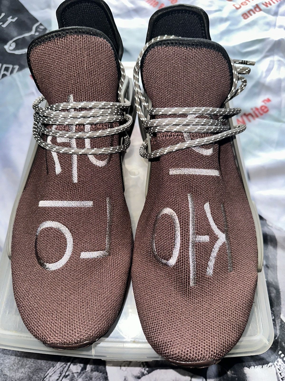 Adidas Adidas NMD Hu Pharrell Chocolate Size US 12.5 / EU 45-46 - 5 Thumbnail