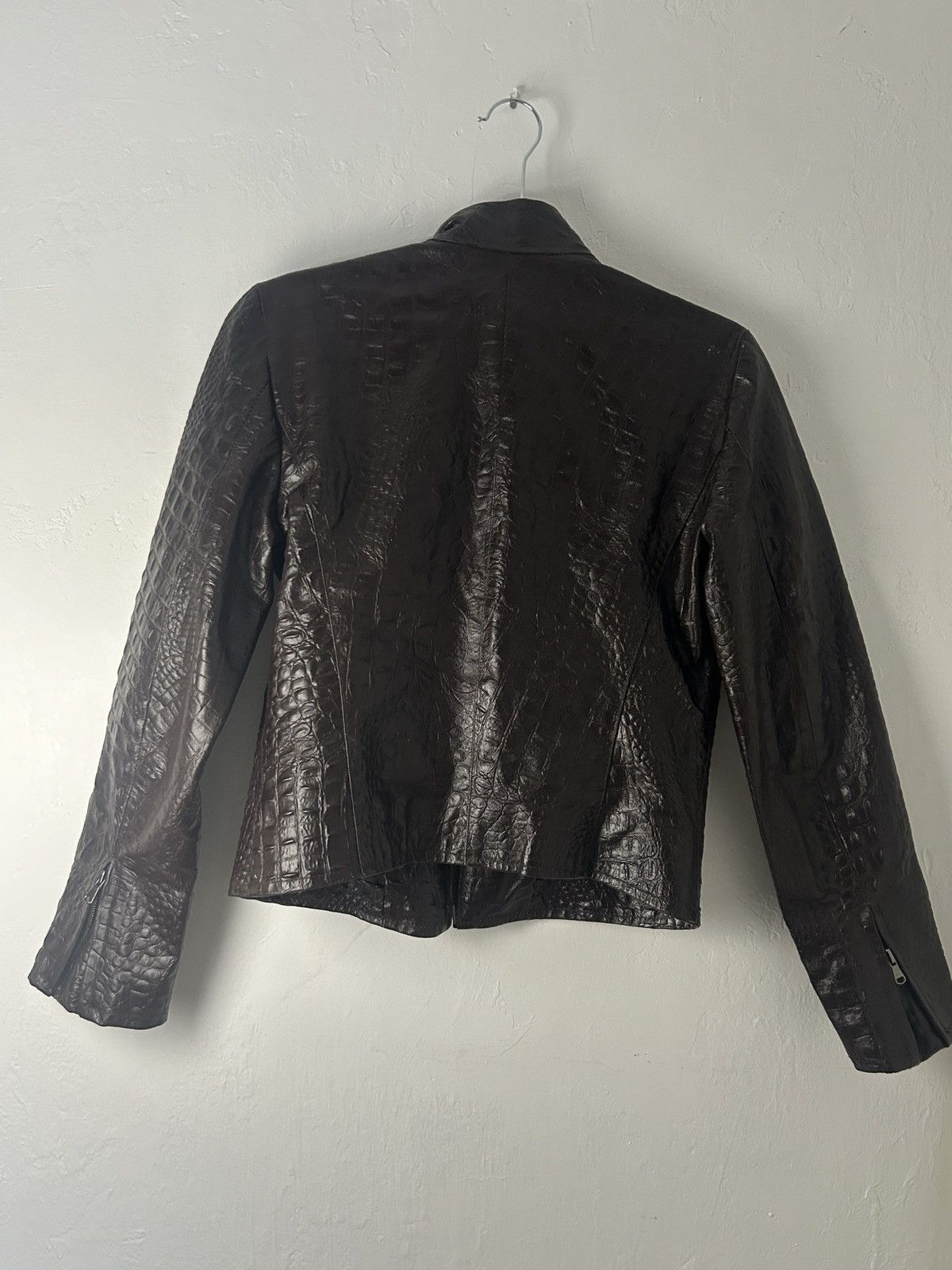 Vera Pelle VINTAGE VERA PELLA CROCODILE LEATHER JACKET Size L / US 10 / IT 46 - 6 Thumbnail