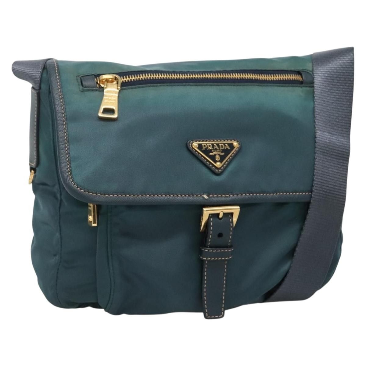 Prada PRADA Shoulder Bag Nylon Green Gold Size ONE SIZE - 1 Thumbnail