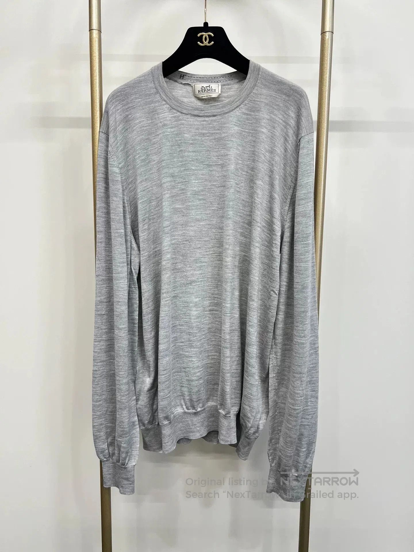 Hermes Gray Wool Knit Long.
