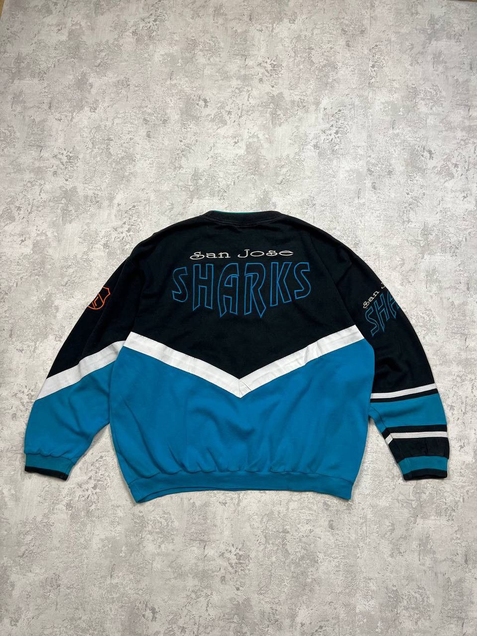 NHL Vintage San Jose Sharks Hockey NHL Sweatshirt Big Logo Size US L / EU 52-54 / 3 - 12 Thumbnail