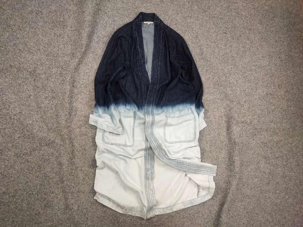 Vintage Humility 1949 Design Long Cardigan Gradient Blue denim Size L / US 10 / IT 46 - 1 Thumbnail
