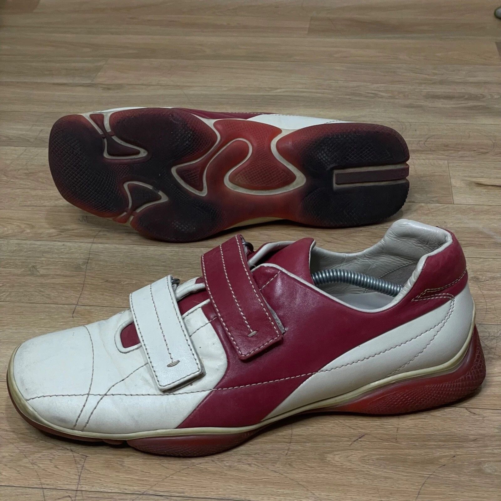 Prada PRADA Linea Rossa Shoes Leather Sneakers Low Top made italy Size US 10 / EU 43 - 1 Thumbnail