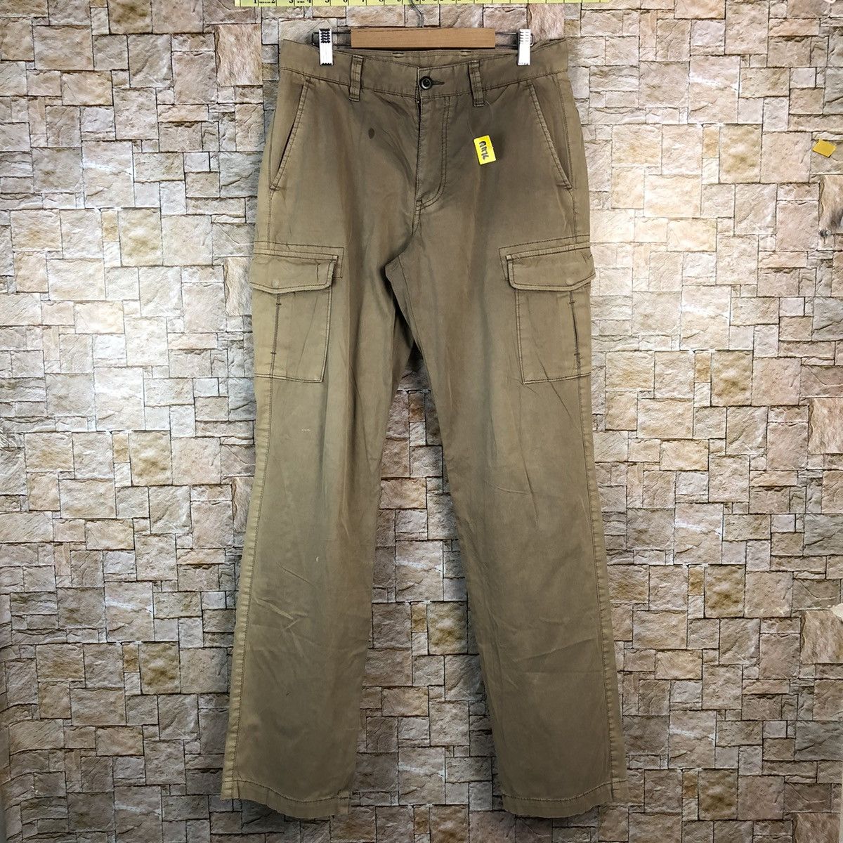 Japanese Brand Uniqlo Brown faded Cargo Multipocket Pants #A1176 Size US 30 / EU 46 - 1 Thumbnail