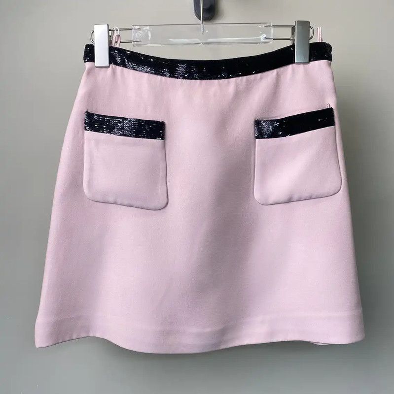 Miu Miu Miu Miu Pink Cotton Women's Skirt 0089 Size 23" - 1 Thumbnail