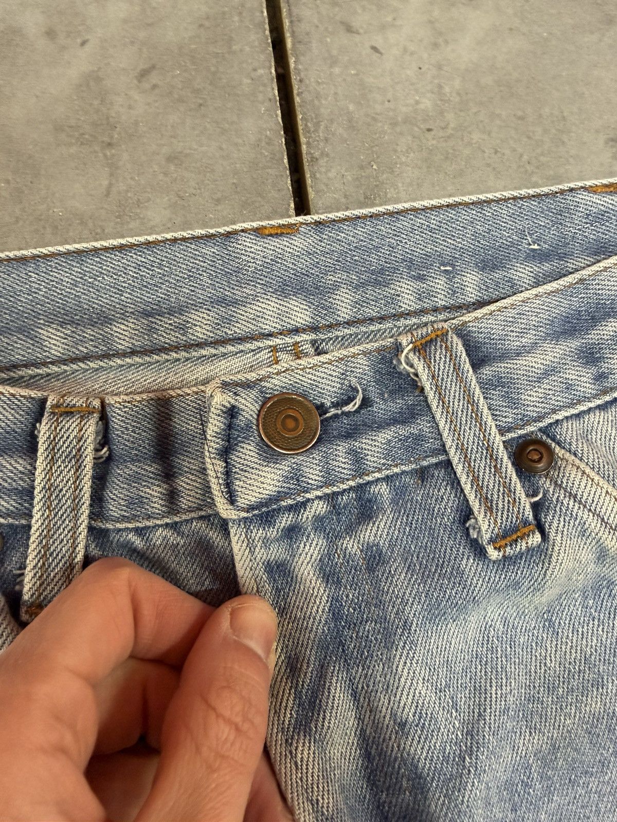 Vintage Light Wash Bootcut 70s Stenciled Jeans ERD Grunge Punk Size US 29 - 4 Thumbnail