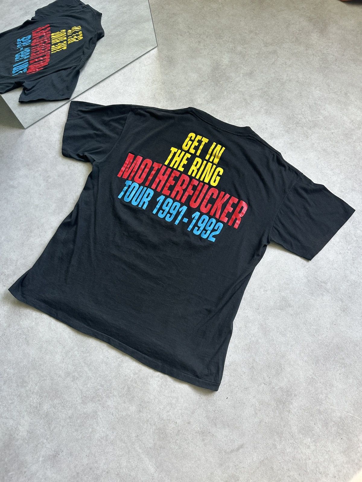 Band Tees OG 1991 Guns n Roses tour Get in the ring motherfucker tee Size US L / EU 52-54 / 3 - 4 Thumbnail