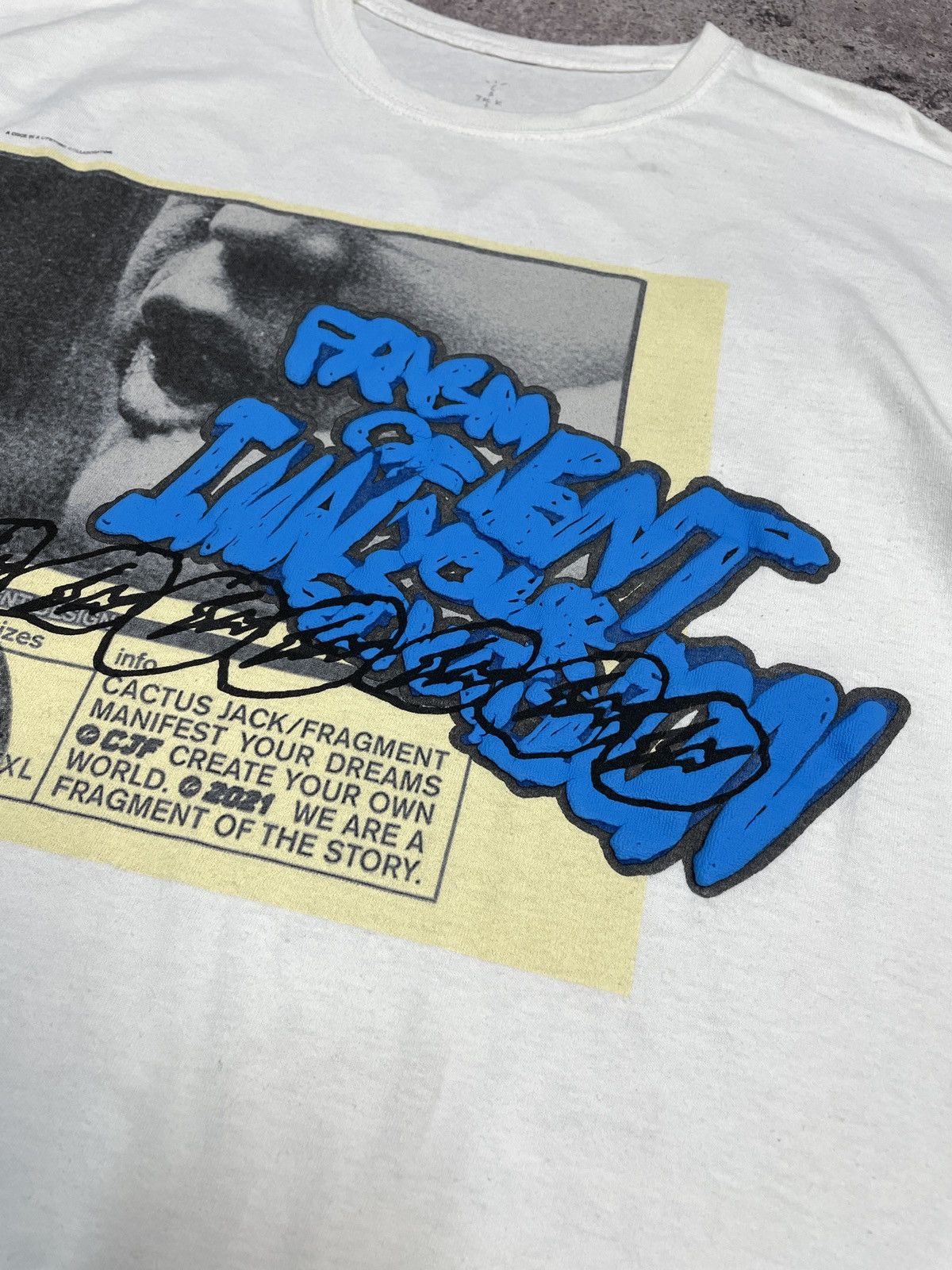 Travis Scott Travis Scott Cactus Jack T-shirt For Fragment Manifest Tee Size US L / EU 52-54 / 3 - 7 Thumbnail