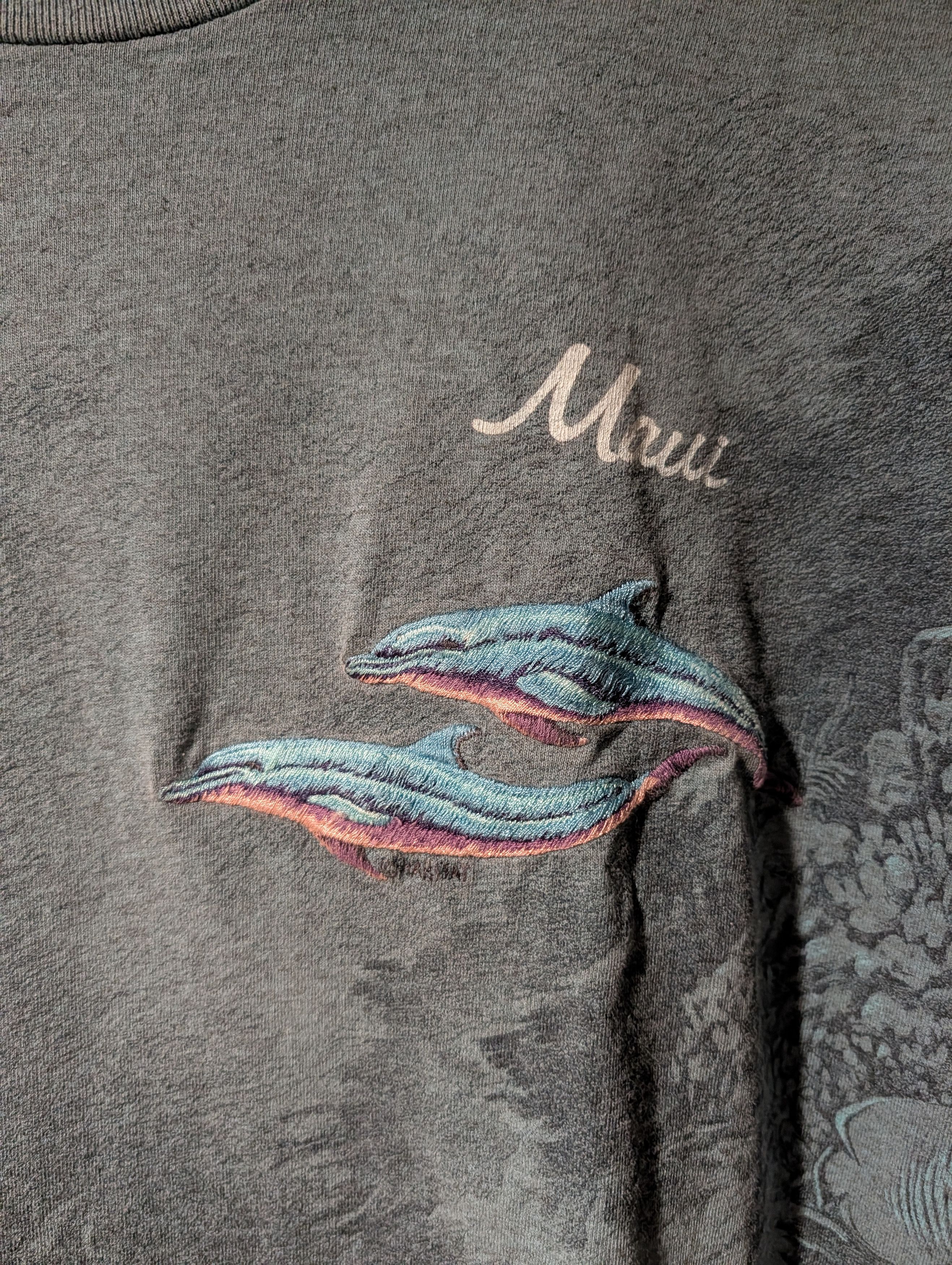 Arts & Science Vintage 90s Dolphins Maui Animal Nature Wildlife AOP T-Shirt Size US L / EU 52-54 / 3 - 2 Thumbnail