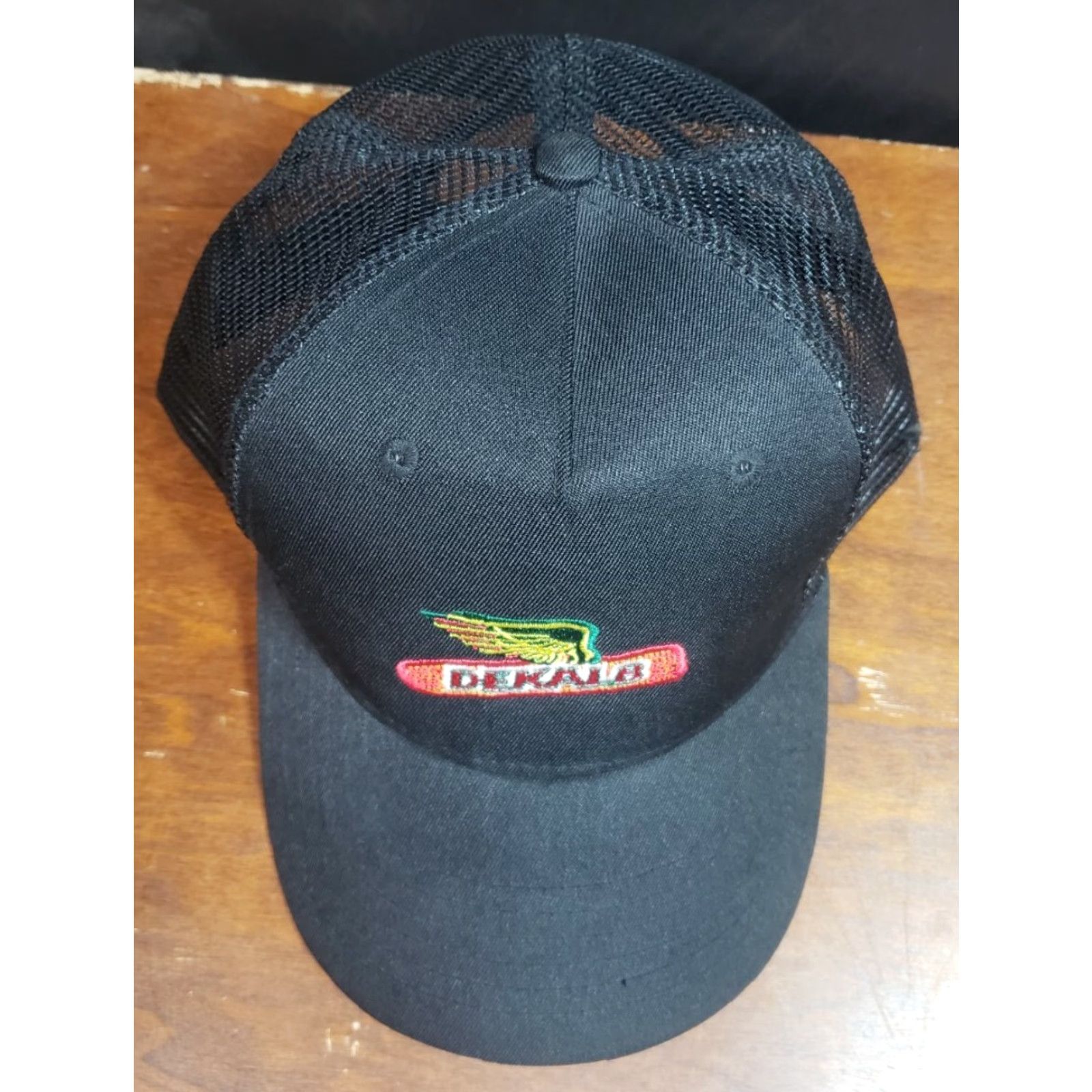Vintage Dekalb Baseball Cap Hat Mens Black Adjustable Strapback Hat Style USA Classic Stitch Canvas Polyester One Size Baseball Cap Men Size ONE SIZE - 4 Thumbnail