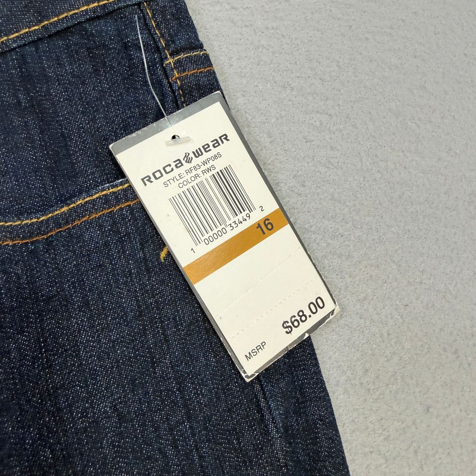 Rocawear Vintage Roca Wear Jeans Women's 16 (Fits 36x32) Blue NEW Size 38" / US 16 / IT 52 - 4 Thumbnail