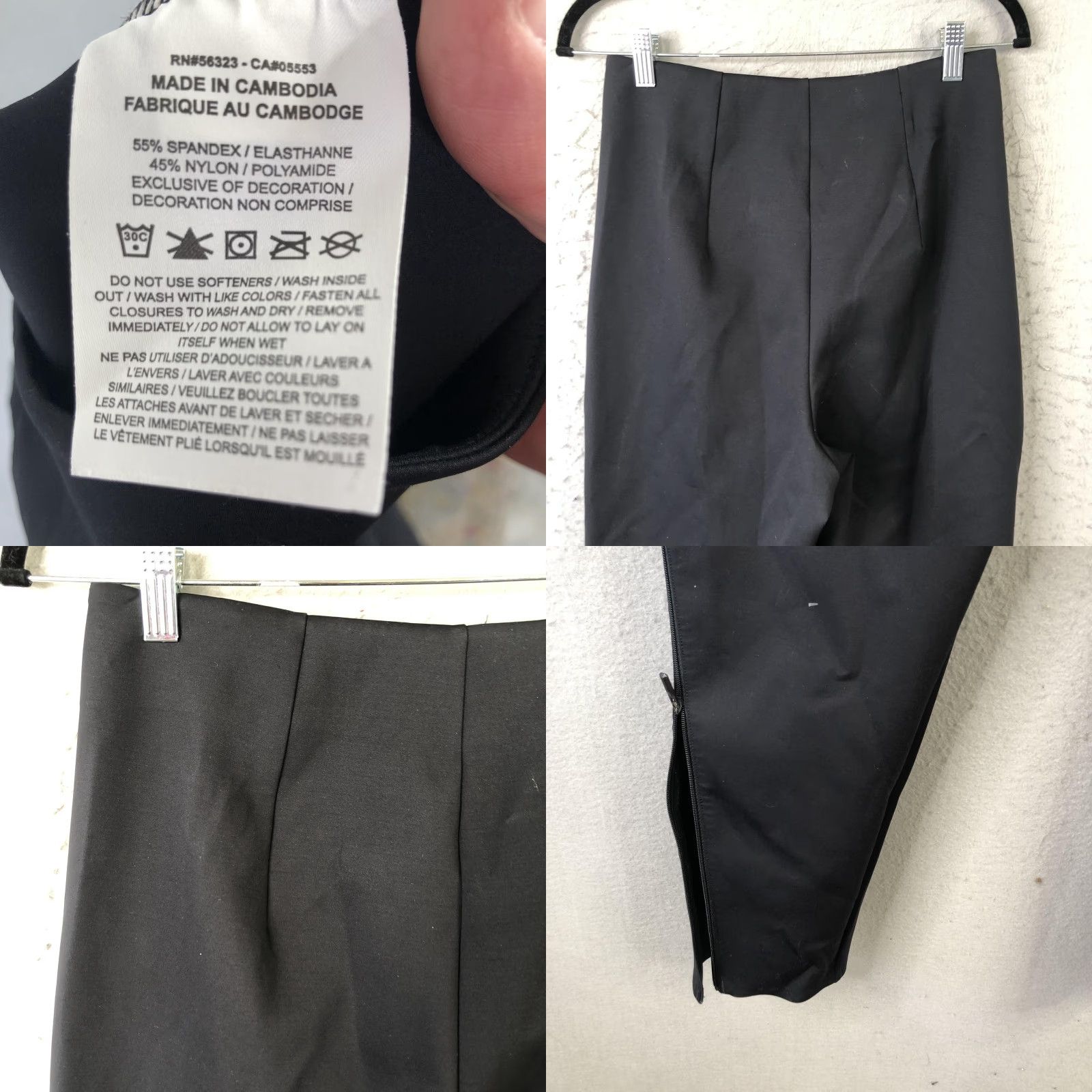 Nike Nike Pants Mens M Black Zipper Pocket Ankle Zip Stretch Athletic Running Track Pants Nike Swoosh on inner waistband Size US 31 - 8 Thumbnail