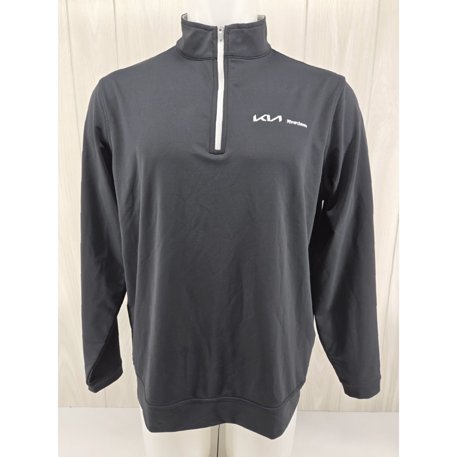Peter Millar Peter Millar Mens L Polyester 1/4 Zip Active Pullover Black Long Sleeve Golf Running Walking Casual Pullover Reg Regular Mens Size US L / EU 52-54 / 3 - 2 Thumbnail