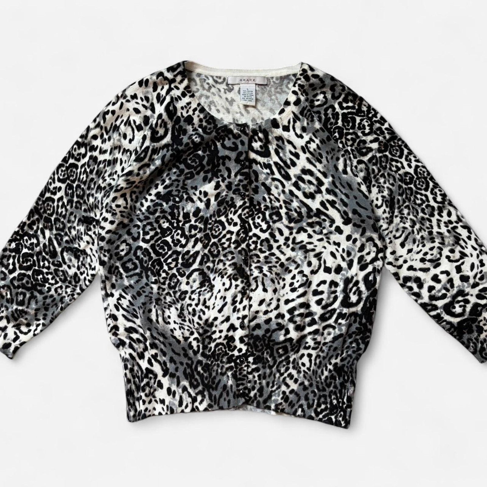 Other Black grey cheetah print Size L / US 10 / IT 46 - 1 Thumbnail