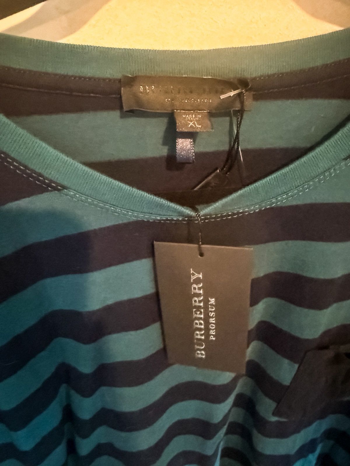 Burberry Prorsum Burberry Prorsum Men’s XL Striped T-Shirt NWT Luxury Size US XL / EU 56 / 4 - 2 Thumbnail