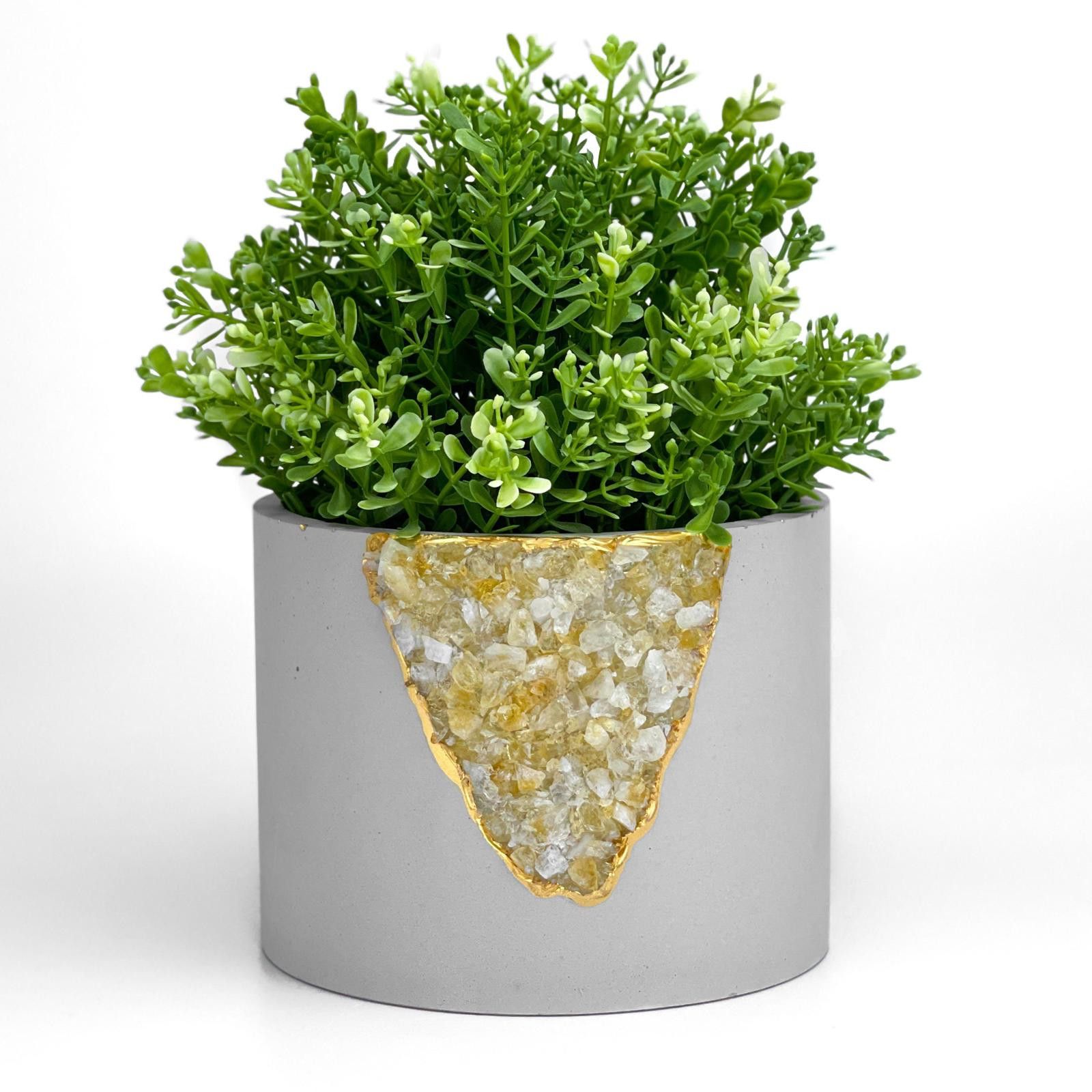 Other Large Planter, Big Geode Citrine Crystal LOVER Planter Pot Size ONE SIZE - 3 Thumbnail