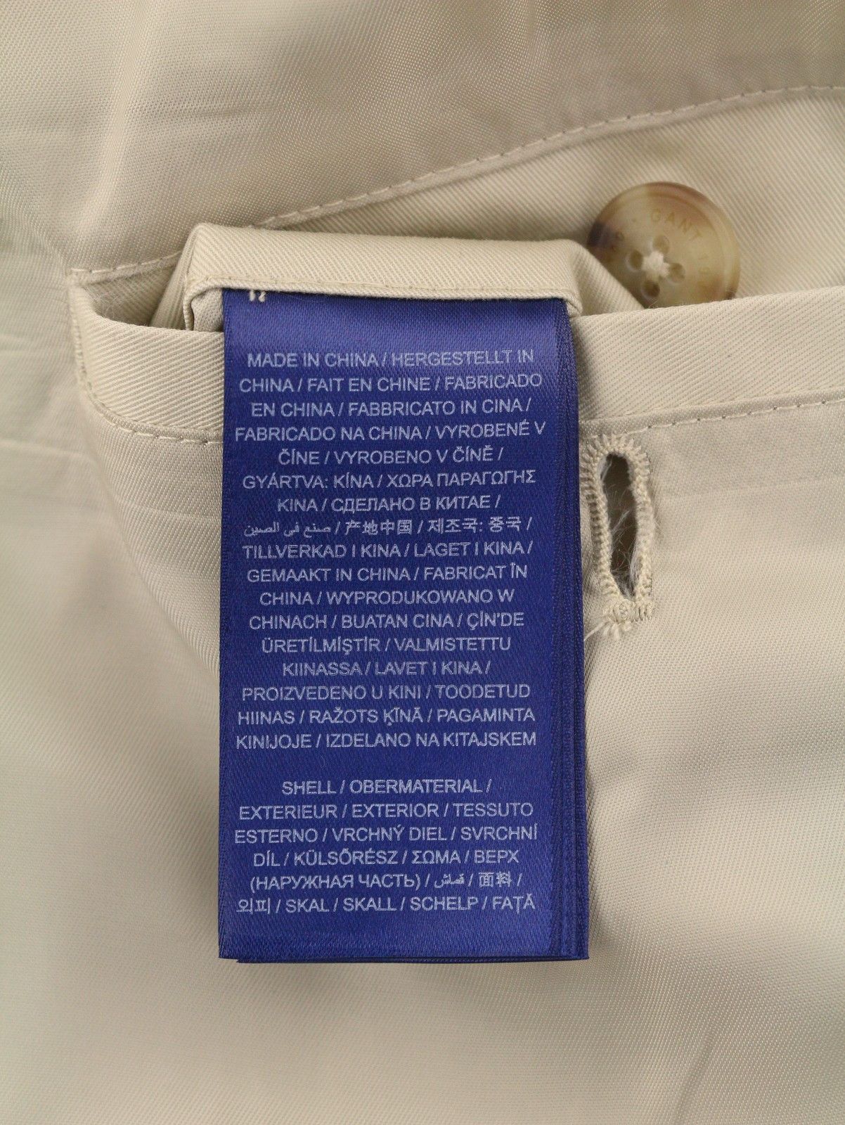 Gant CAR XL Desert Beige Lightweight Coat 87281 Size XL / US 12-14 / IT 48-50 - 9 Thumbnail