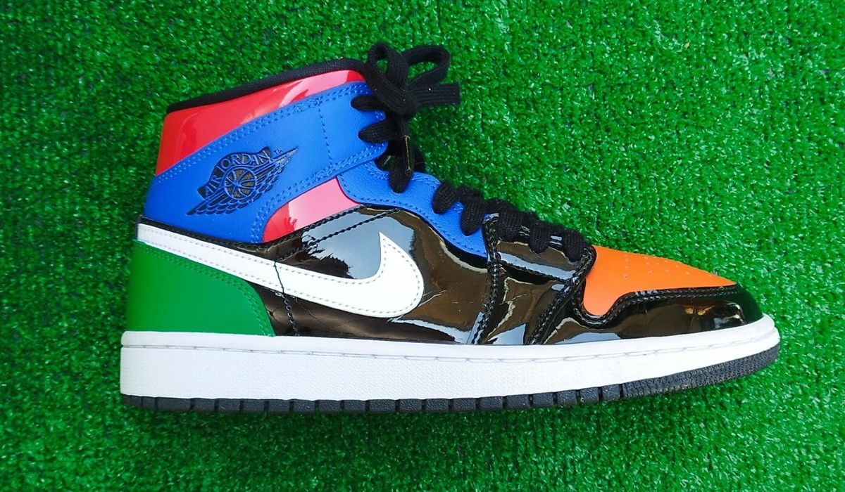Jordan Brand Air Jordan 1 High Mid Multi Patent Smeakerts # 7,5 Size US 7.5 / IT 37.5 - 5 Thumbnail