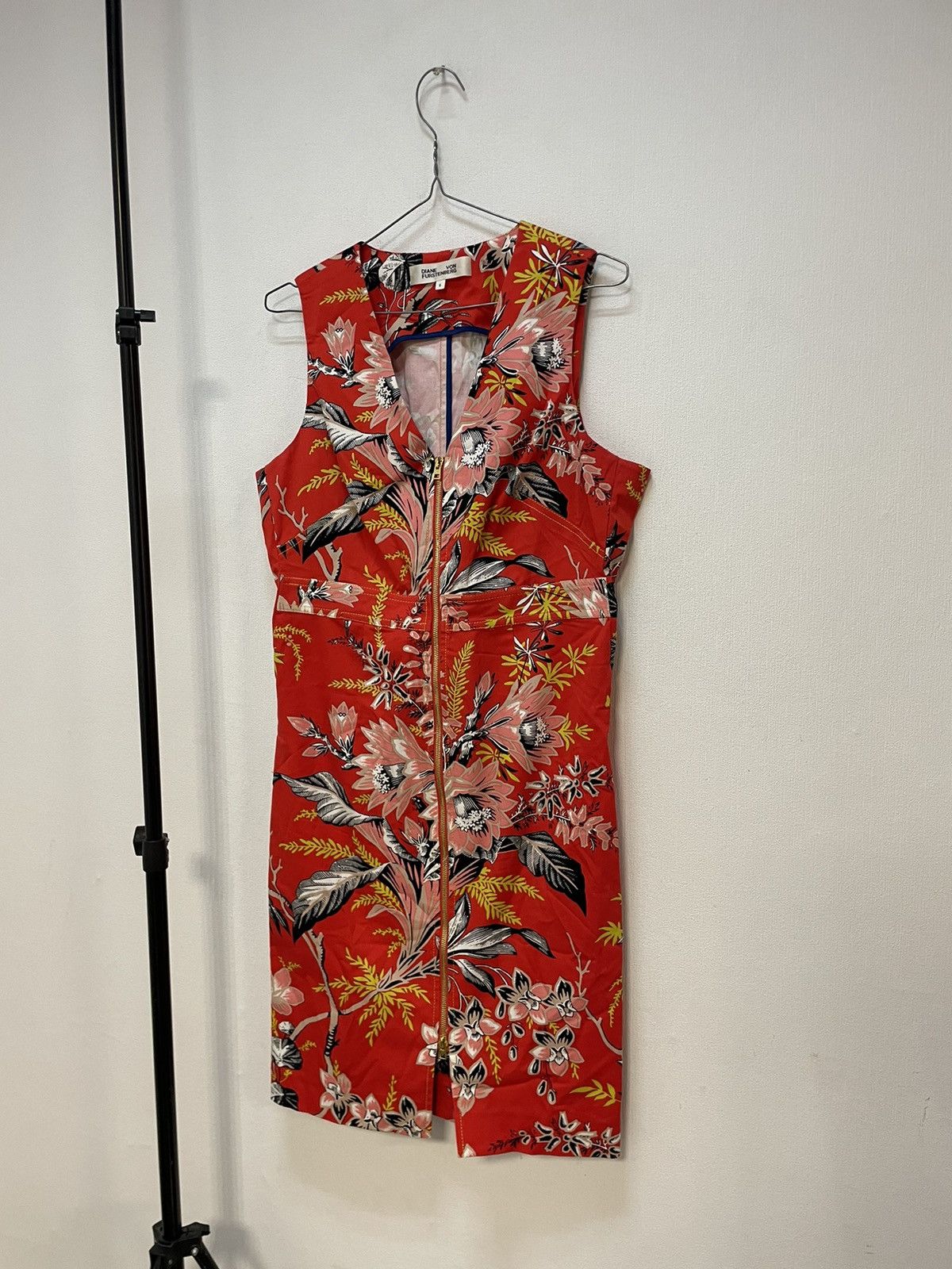 Diane von Furstenberg × Japanese Brand Diane Von Furstenberg Zip Front Sheath Dress Avalon Poppy Size M / US 6-8 / IT 42-44 - 7 Thumbnail