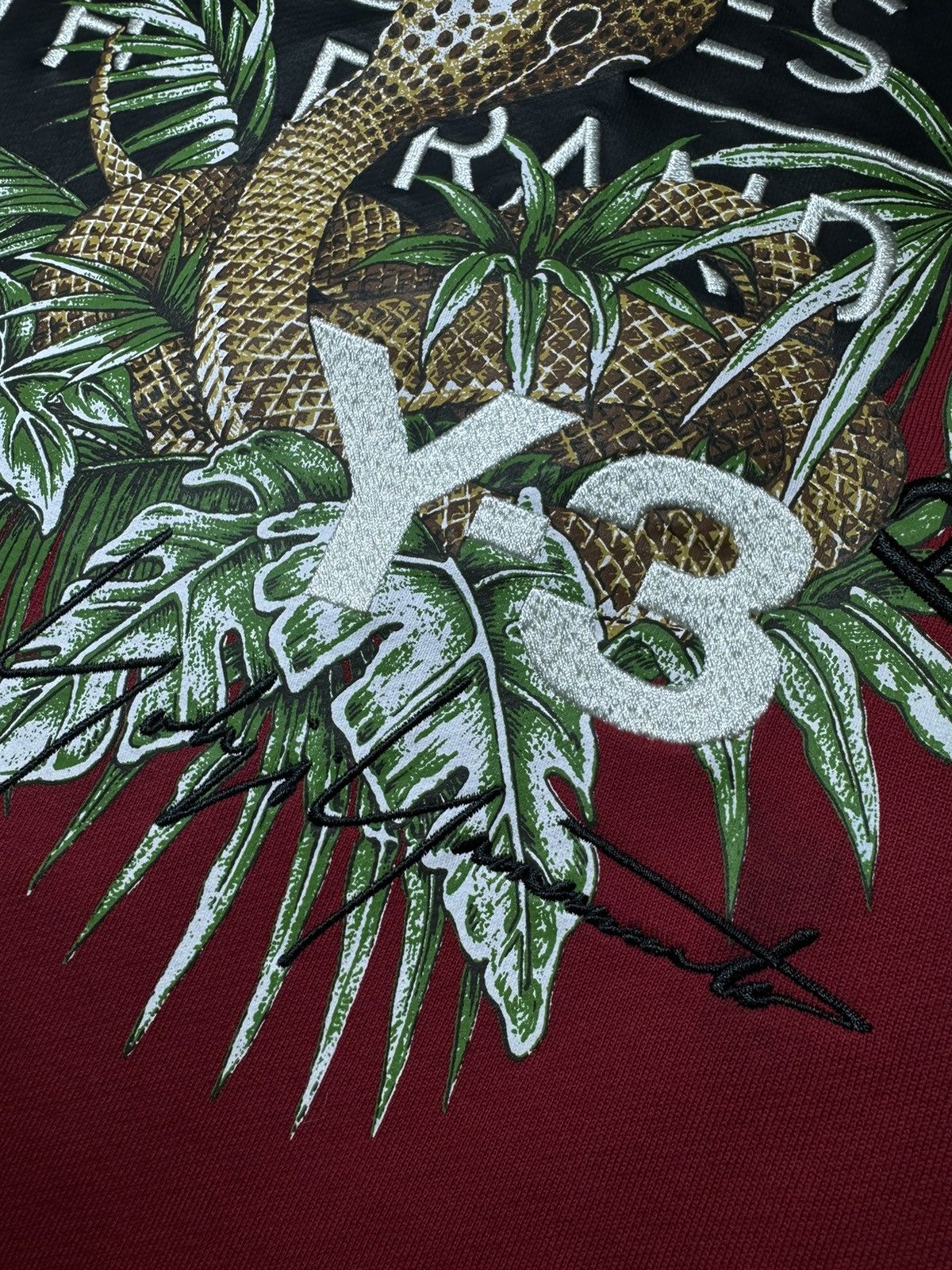 Adidas × Y-3 × Yohji Yamamoto Yohji Yamamoto Adidas Y-3 red big logo rare sweatshirt Size US M / EU 48-50 / 2 - 8 Thumbnail