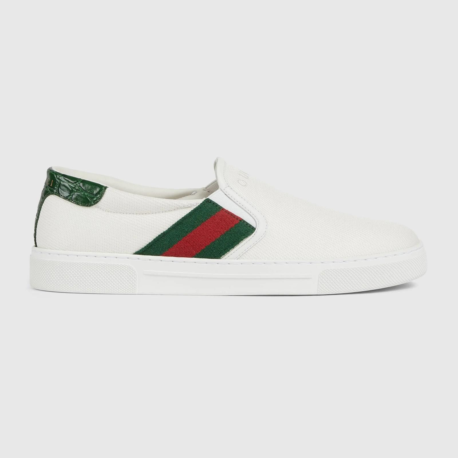 Gucci Gucci Ace Web Slip On Sneakers Size US 5 / EU 37 - 1 Thumbnail