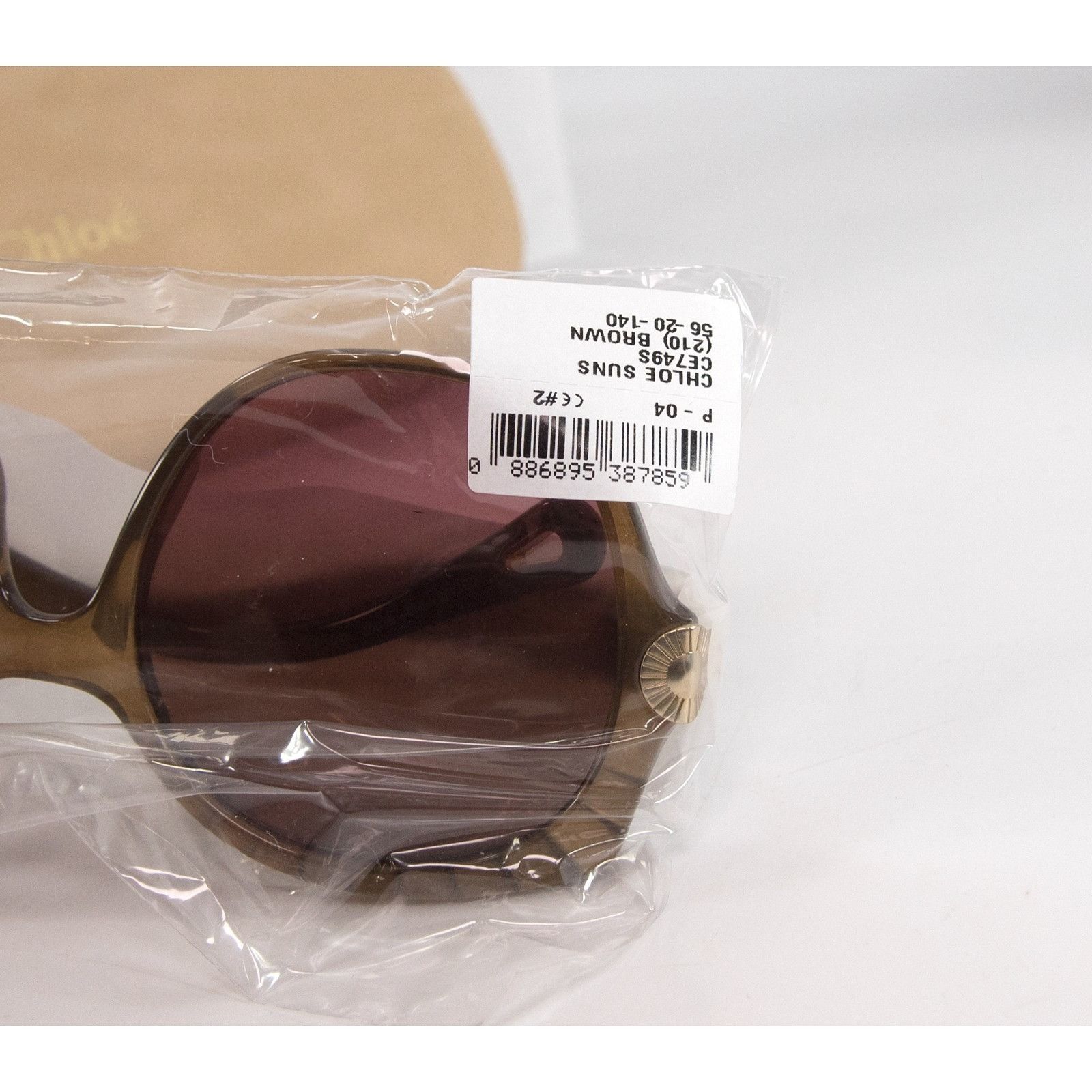 Chloe Chloe CE749S Brown Rose Tortoise Acrylic Logo Sunglasses NWT Size ONE SIZE - 8 Thumbnail