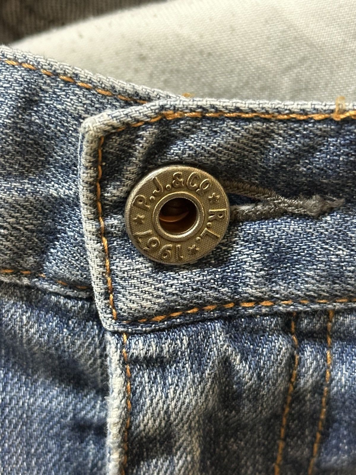 Polo Ralph Lauren Vintage Polo Ralph Lauren Faded Wash Distress Loose Jeans Size US 31 - 10 Thumbnail