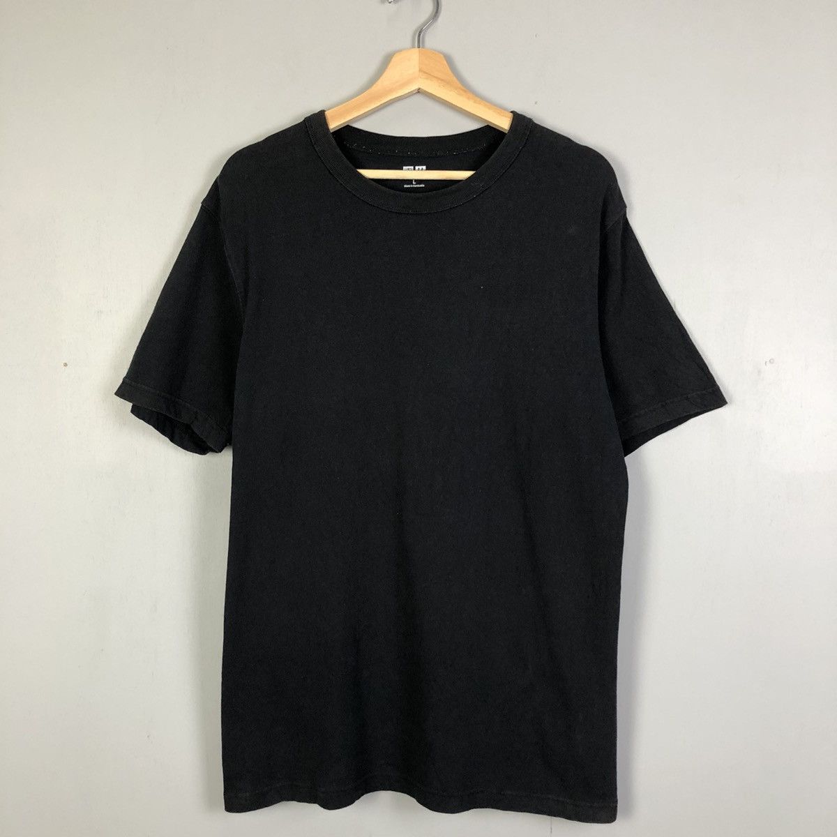 image of Christophe Lemaire x Lemaire Faded Lemaire X Uniqlo Oversaiz Tshirt in Faded Black (Size Large)