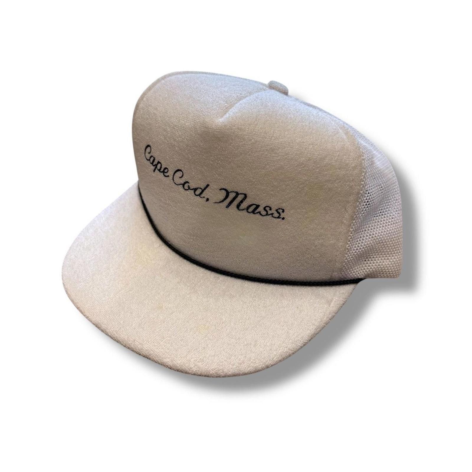 Designer Vintage White Cape Cod Terry Trucker Hat Size ONE SIZE - 1 Thumbnail