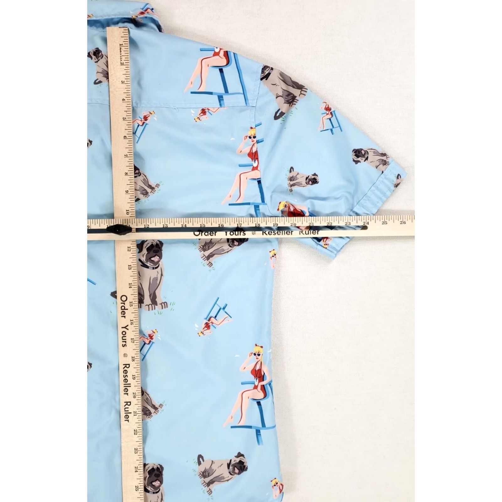 Vintage RSVLTS The Sandlot Hawaiian Camp Shirt Lifeguard Dog Light Blue Mens S Shirt Short Sleeve Button-Up Blue Men S Size US S / EU 44-46 / 1 - 7 Thumbnail