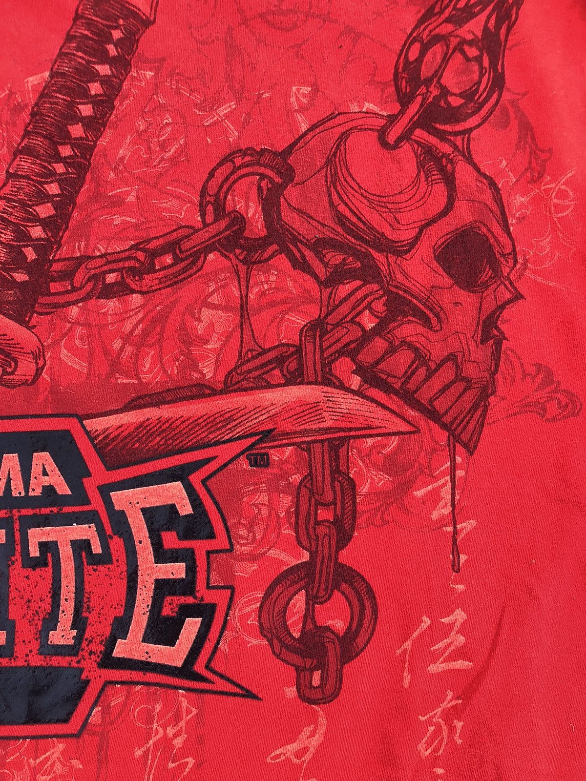 Affliction × Vintage Vintage Y2K MMA ELITE Skulls Affliction Tshirt Size US XL / EU 56 / 4 - 17 Thumbnail