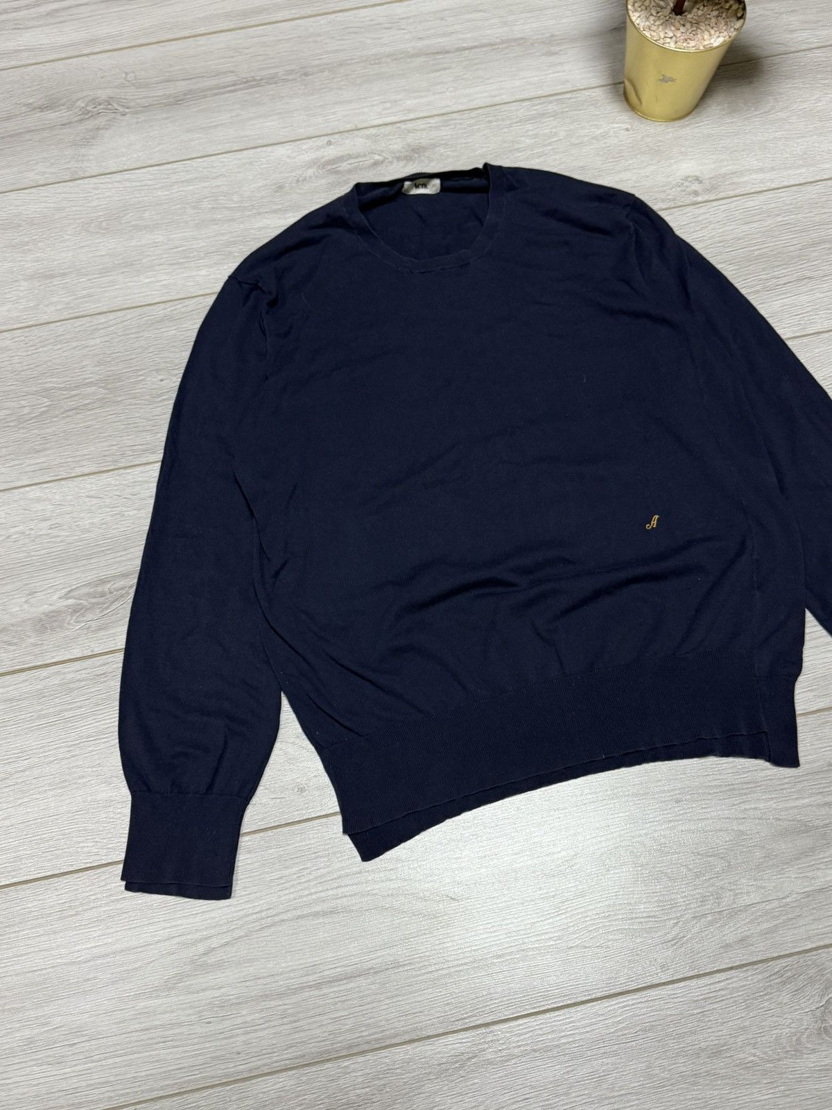 Acne Studios Acne Studios Atlas A logo sweater jumper crewneck Size US XL / EU 56 / 4 - 1 Thumbnail