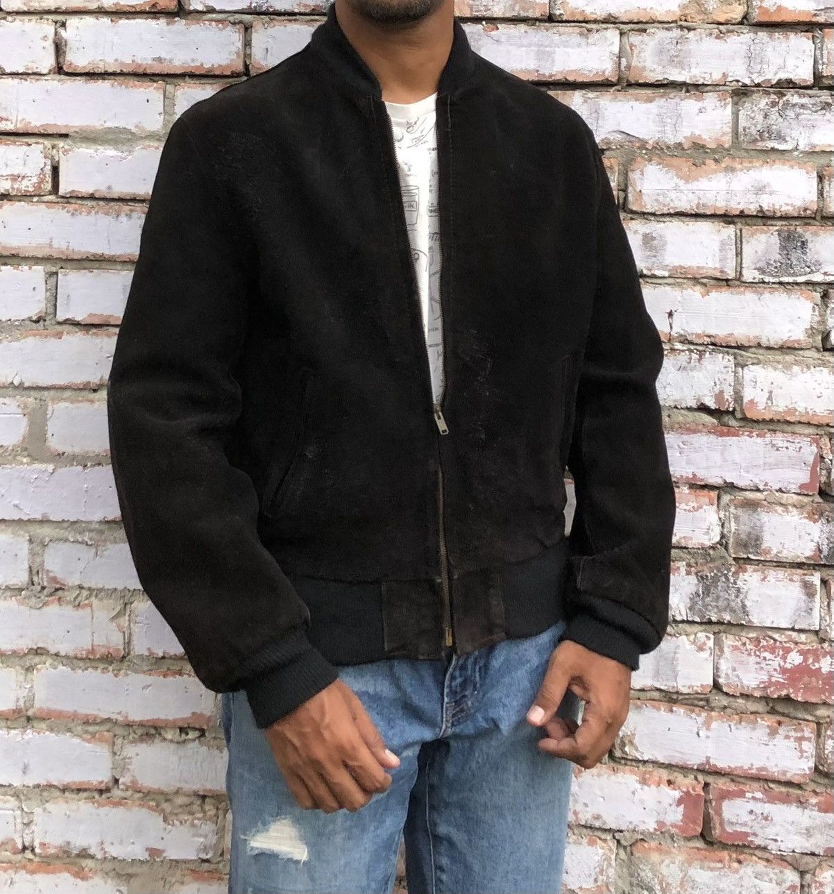 Schott Vintage SCHOTT NYC Suede Leather Bomber Jacket USA 🇺🇸 Size US M / EU 48-50 / 2 - 4 Thumbnail