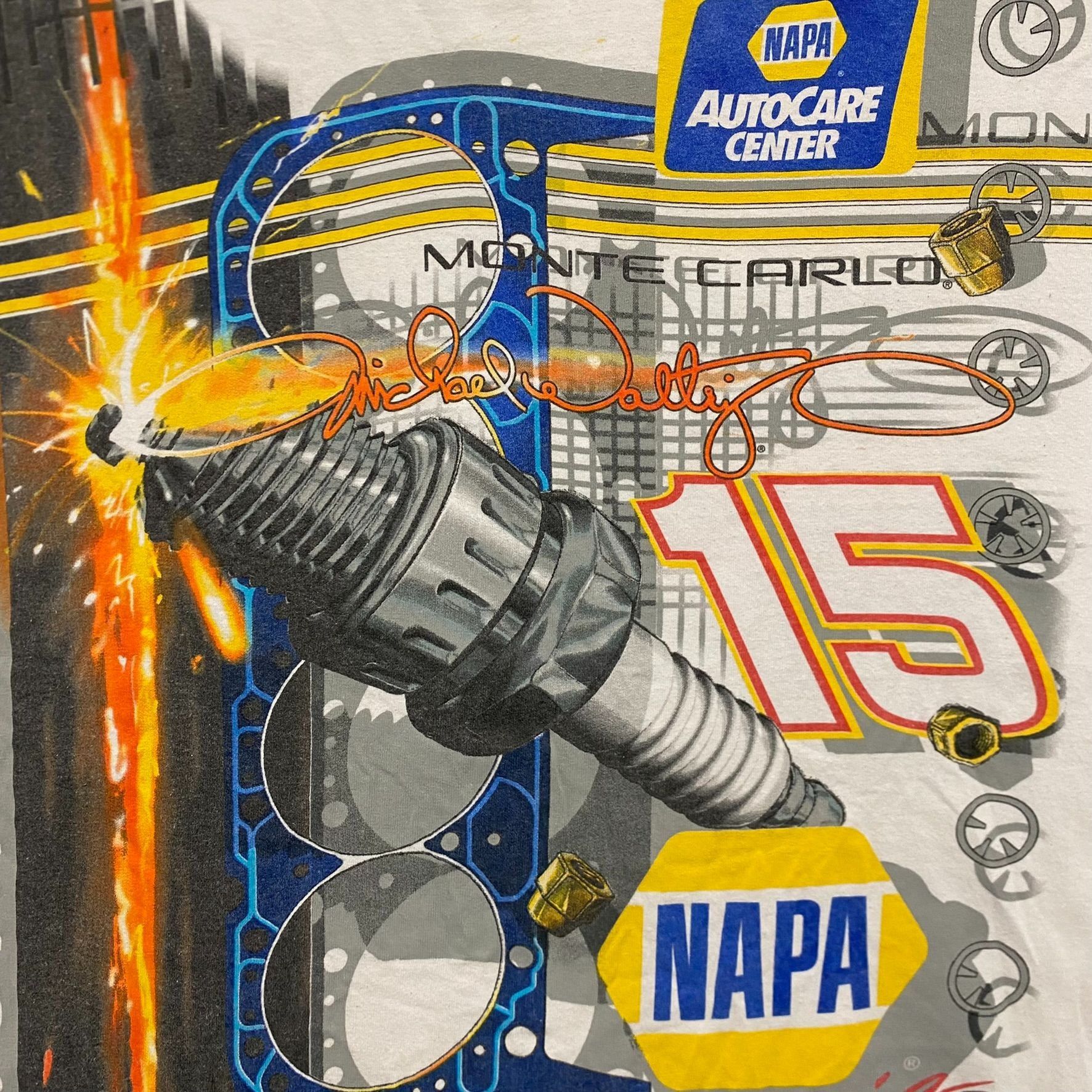 NASCAR Vintage 90s NAPA NASCAR AOP Baggy Essential Racing Tee Size US XXL / EU 58 / 5 - 3 Thumbnail