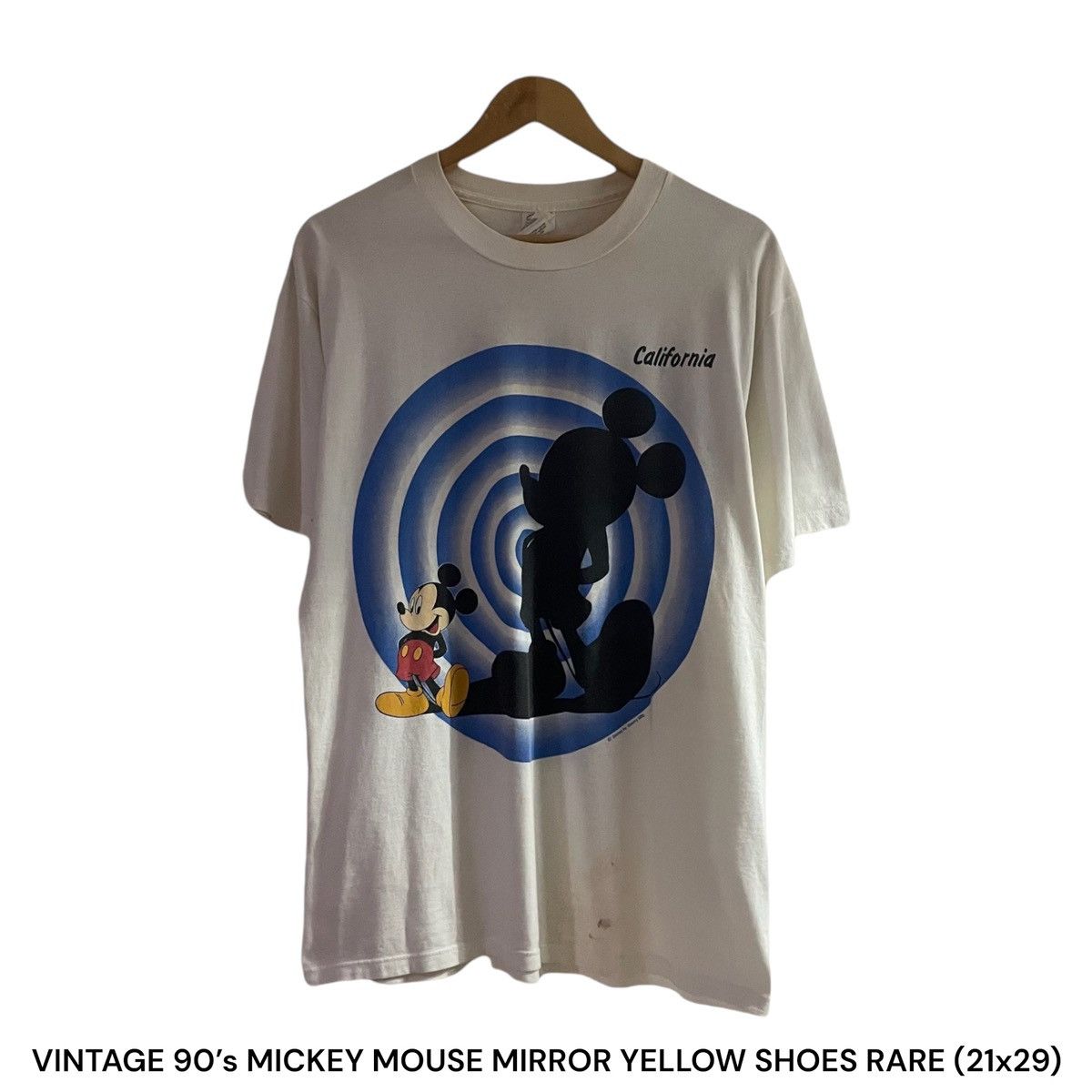 Disney × Vintage VINTAGE 90' MICKEY MOUSE MIRROR YELLOW SHOES RARE Size US L / EU 52-54 / 3 - 1 Thumbnail