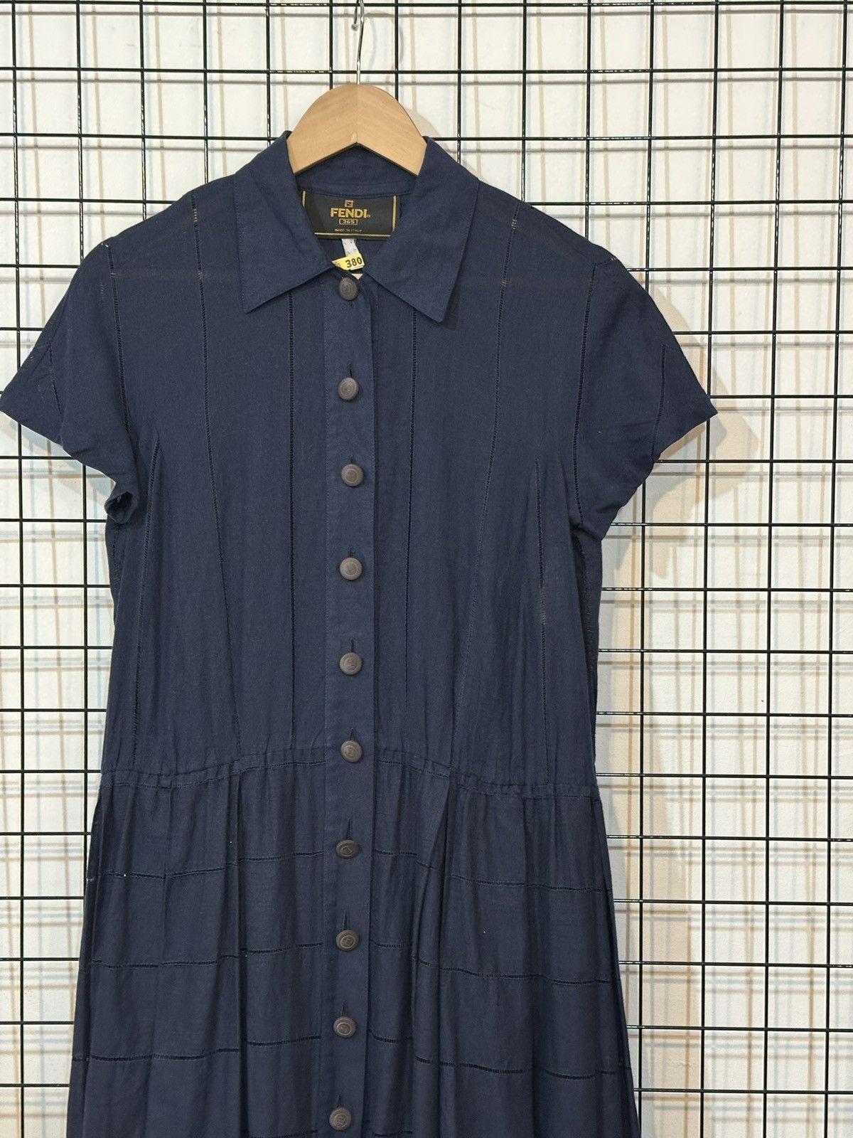 Fendi Fendi shirt dress is a structured dark blue. Size L / US 10 / IT 46 - 2 Thumbnail