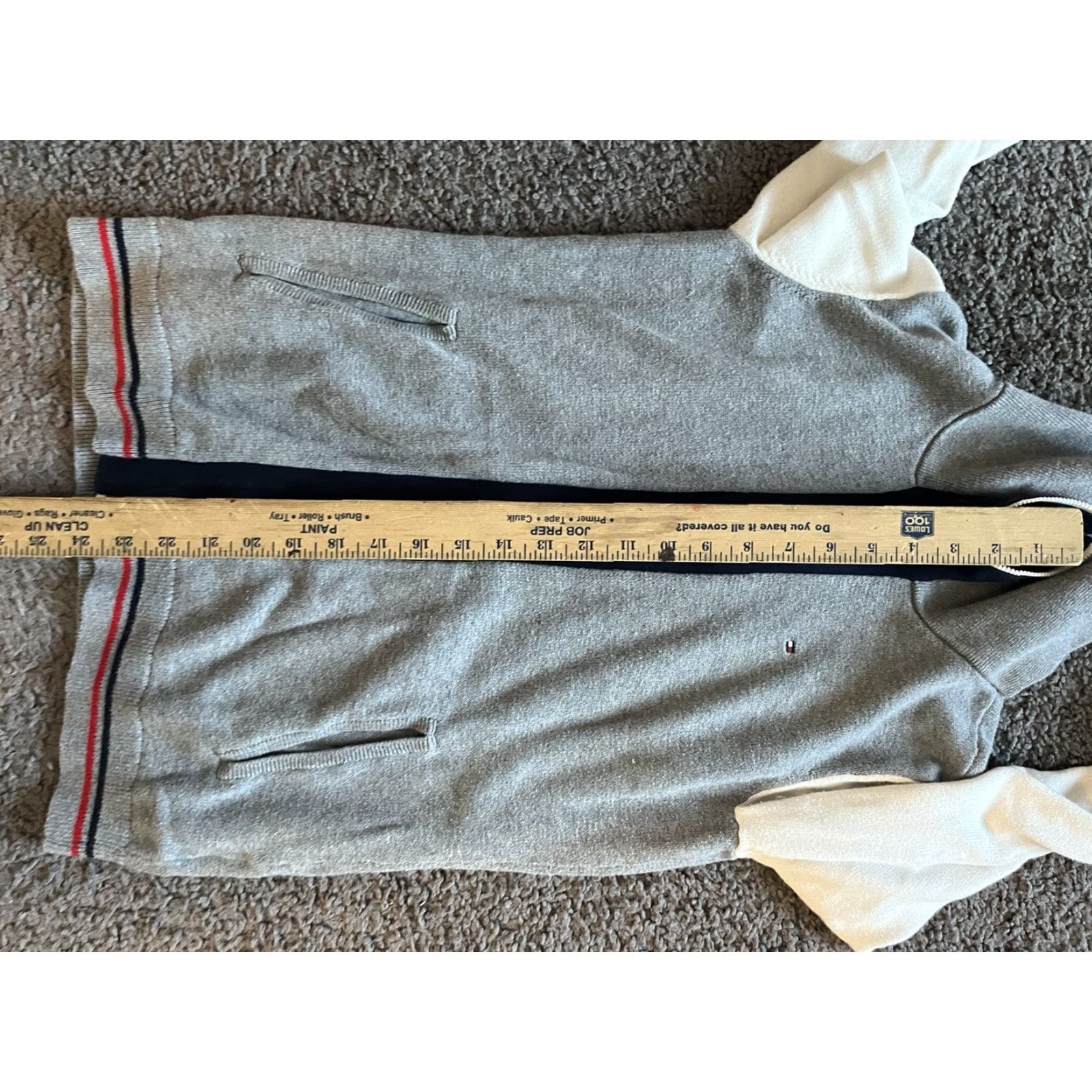 Tommy Hilfiger VINTAGE Tommy Hilfiger Fleece Jacket Women’s Size S Gray & White Full Zip Lightweight Outerwear Size S / US 4 / IT 40 - 6 Thumbnail
