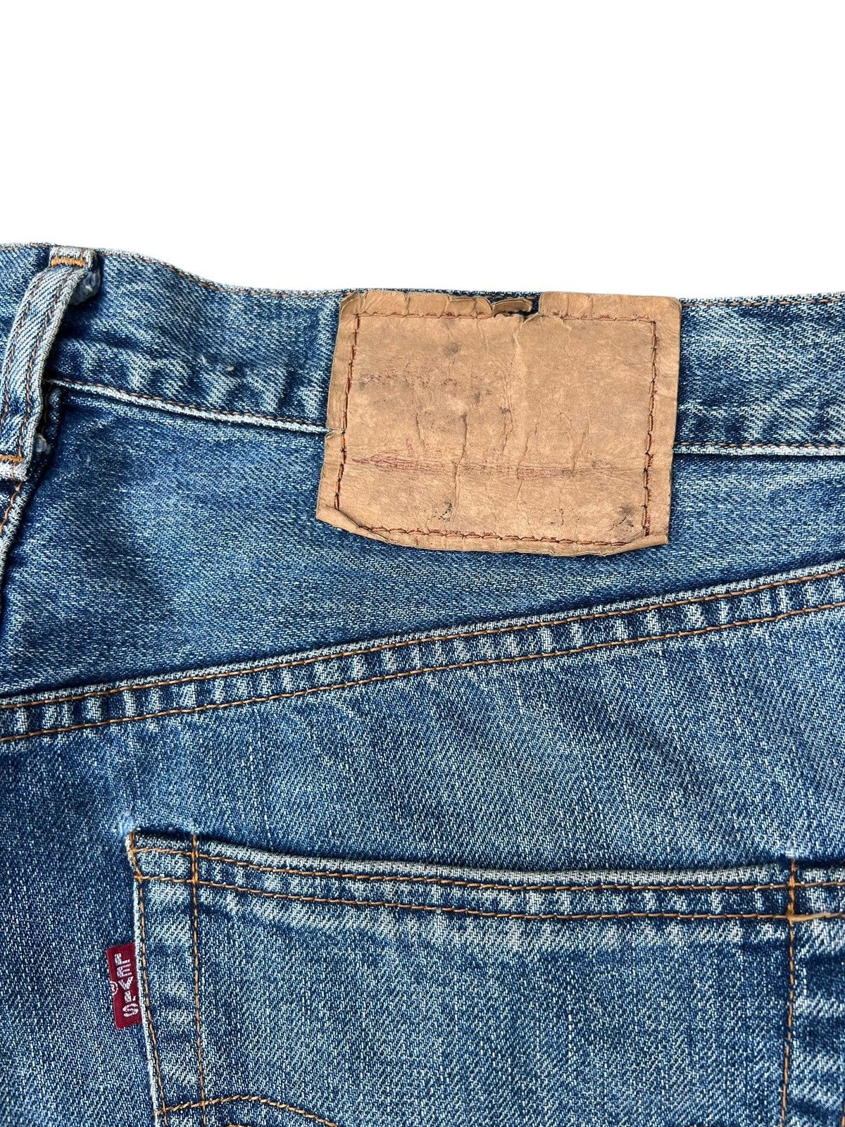 Levi's 1994 Levi’s 502 XX Big E Aging Mud Denim Selvedge Jeans Size US 32 / EU 48 - 18 Thumbnail
