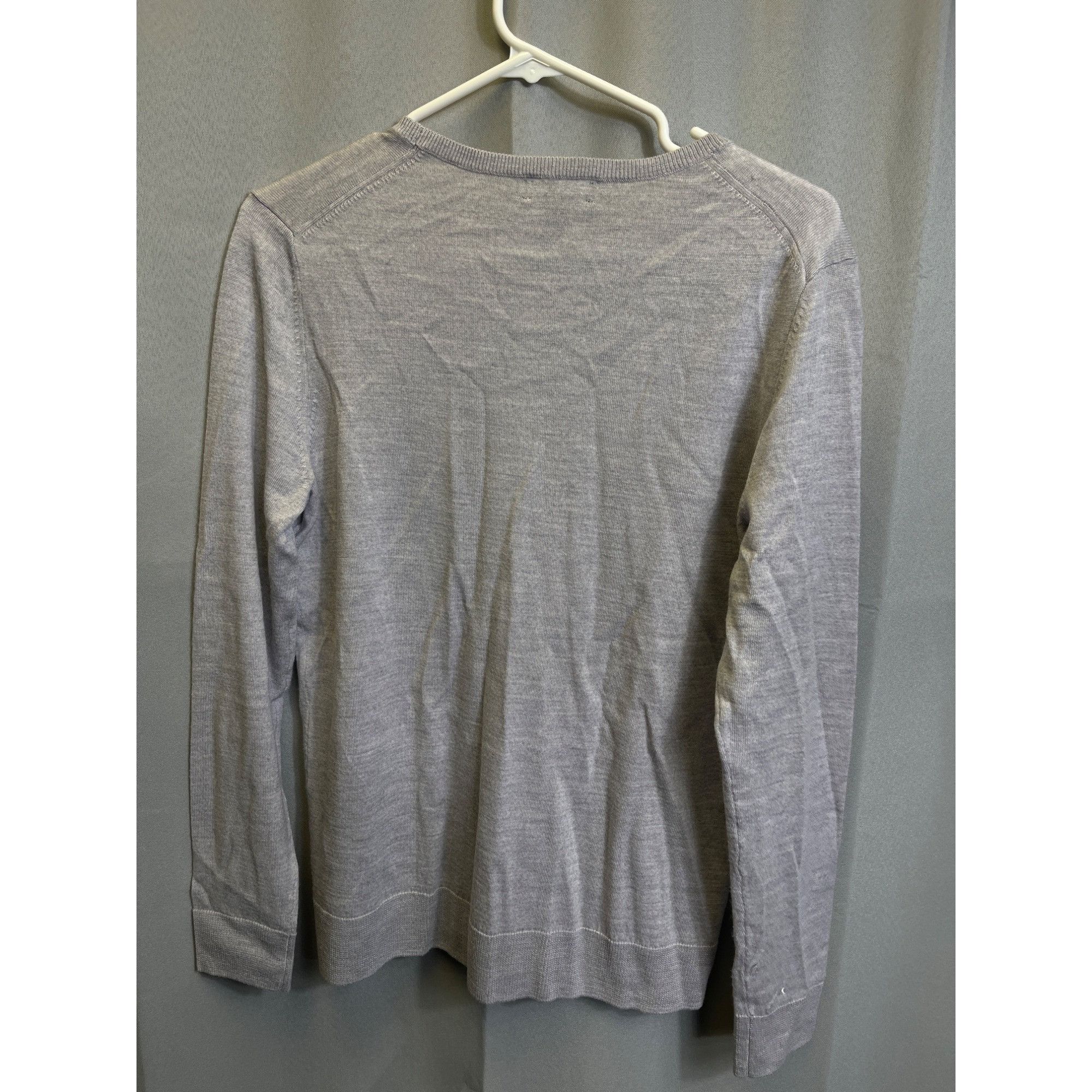 Lord & Taylor Lord & Taylor SKU 7700 Womens Gray Crew Neck Sweater Size L Size L / US 10 / IT 46 - 2 Thumbnail