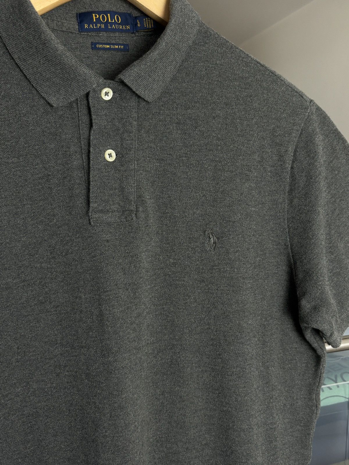Polo Ralph Lauren Polo Ralph Lauren Grey Polo Shirt Size US M / EU 48-50 / 2 - 2 Thumbnail