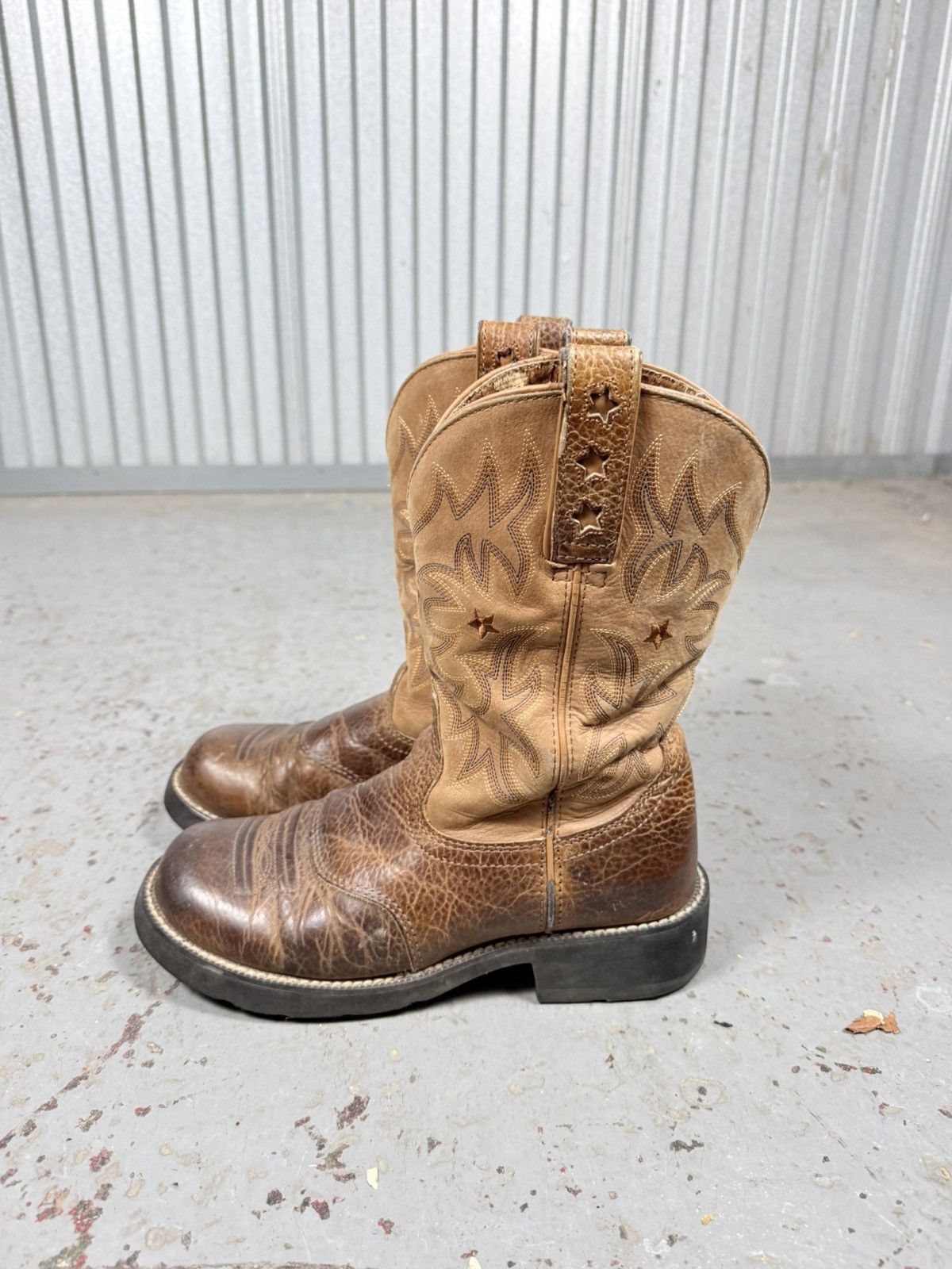 Ariat 2000s Ariat Round Toe Cowboy Boots Size US 8.5 / EU 41-42 - 8 Thumbnail