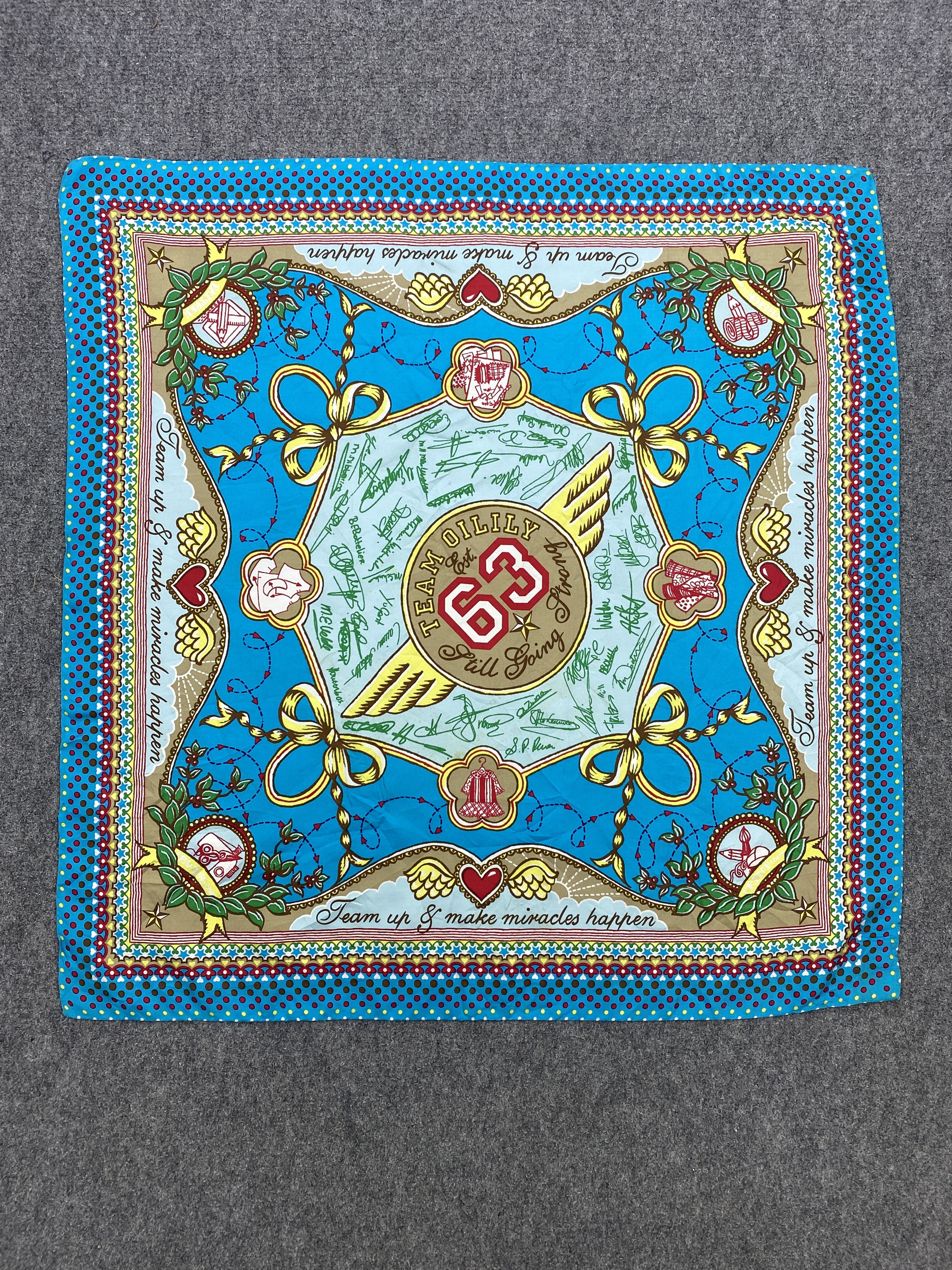 Oilily Team Oilily Silk Scarf Shawl Babushka head Scarf SN0054 Size ONE SIZE - 3 Thumbnail