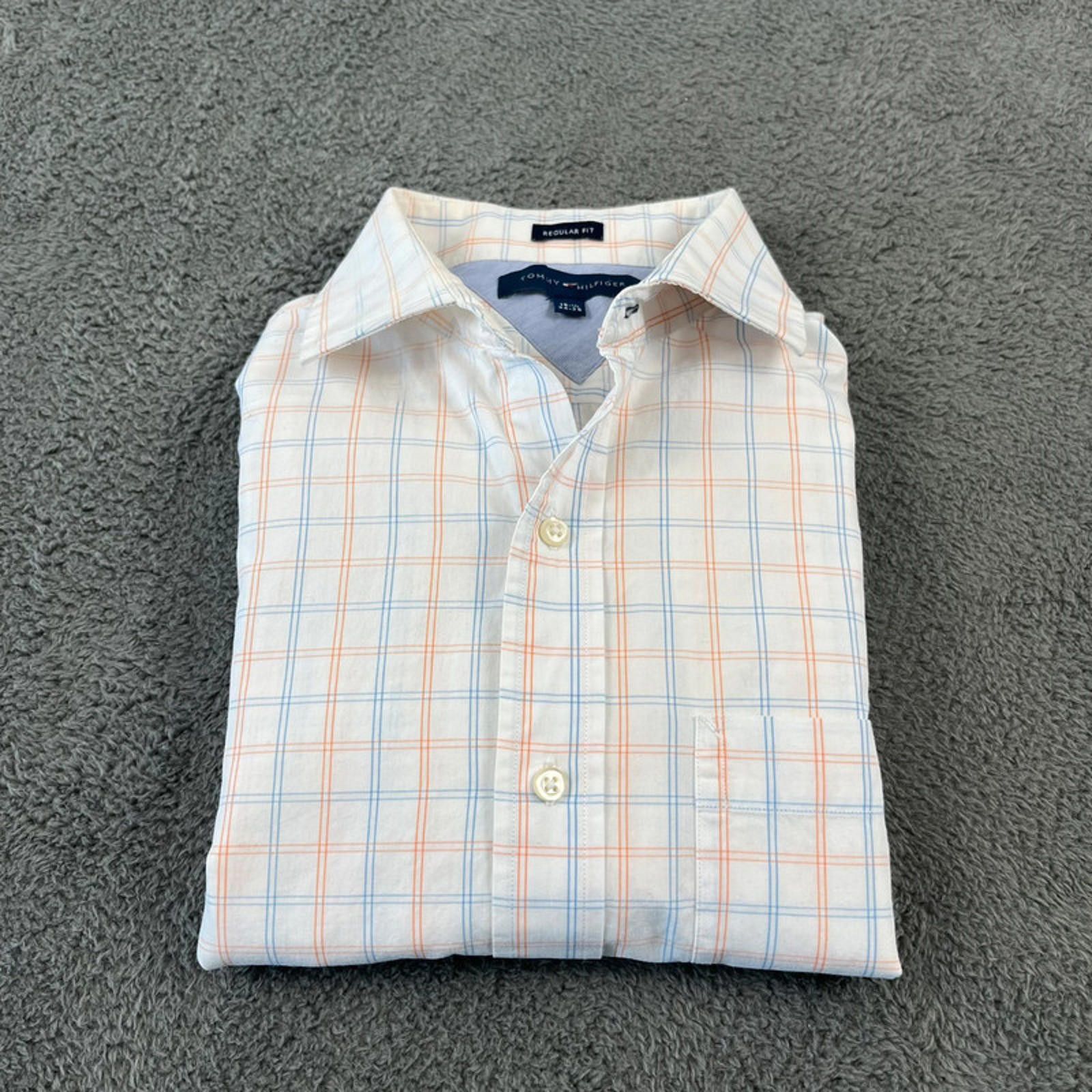 Tommy Hilfiger Tommy Hilfiger checked Shirt XL White Blue Orange Size US XL / EU 56 / 4 - 6 Thumbnail