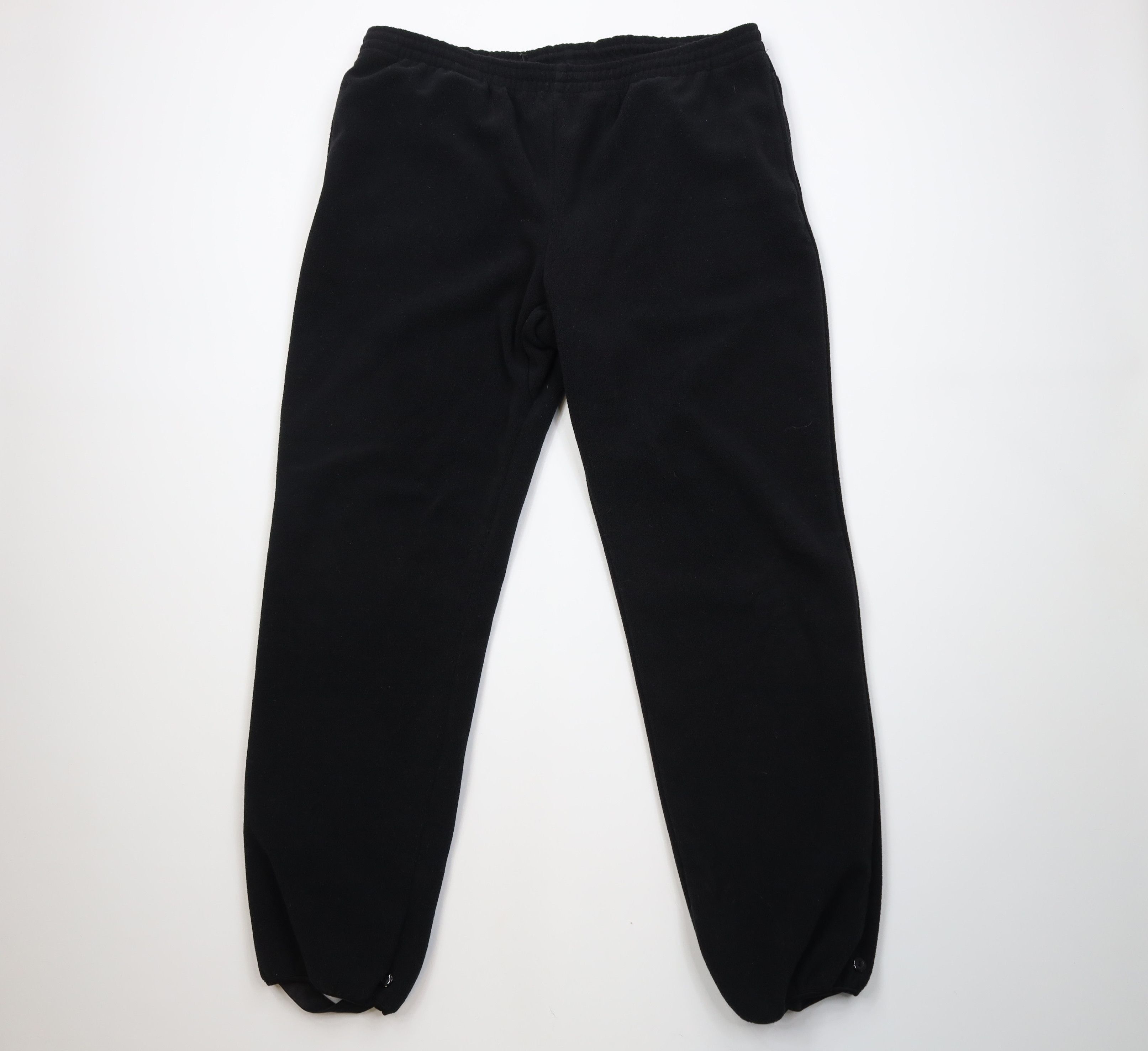Vintage Vintage 90s Streetwear Fleece Sweatpants Joggers Black Size US 38 / EU 54 - 1 Thumbnail
